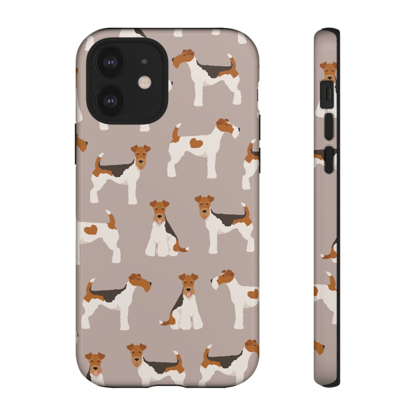Dog Lover Tough Case - Stylish Phone Case Featuring Playful Fox Terriers