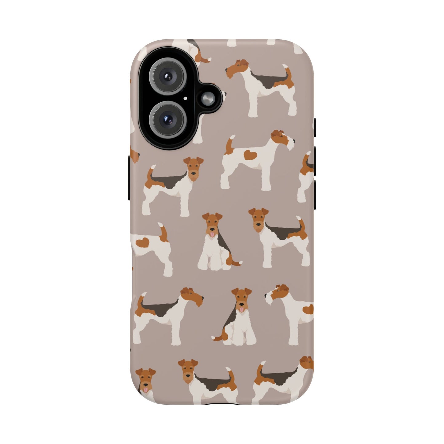 Dog Lover Tough Case - Stylish Phone Case Featuring Playful Fox Terriers