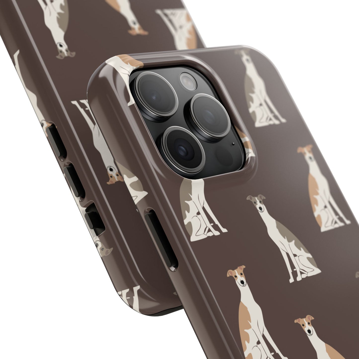 Elegant Grey Hound Pattern Phone Case - Durable & Stylish Dog Lover Accessory