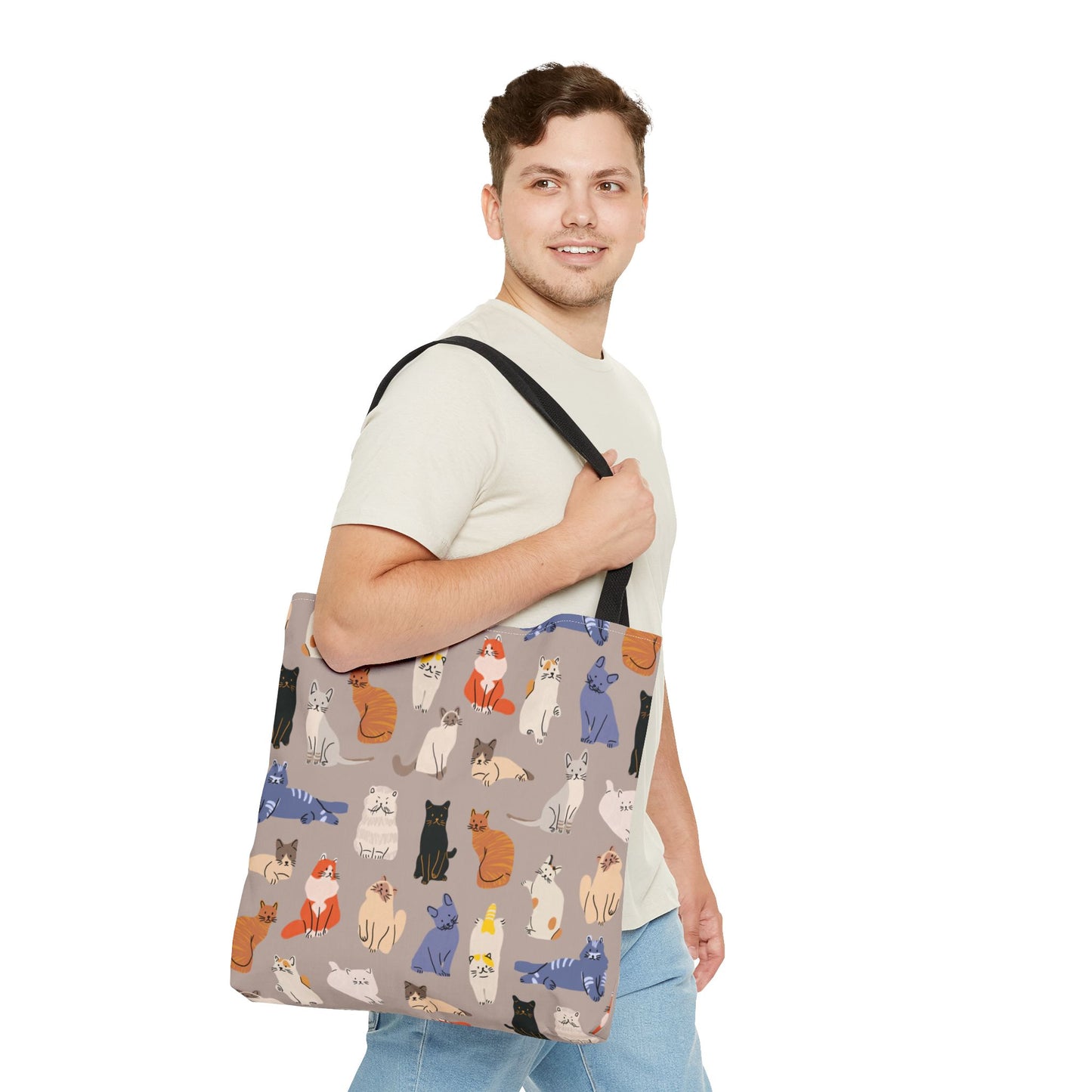 Cute Cat Pattern Tote Bag - Ideal for Pet Lovers and Everyday Use