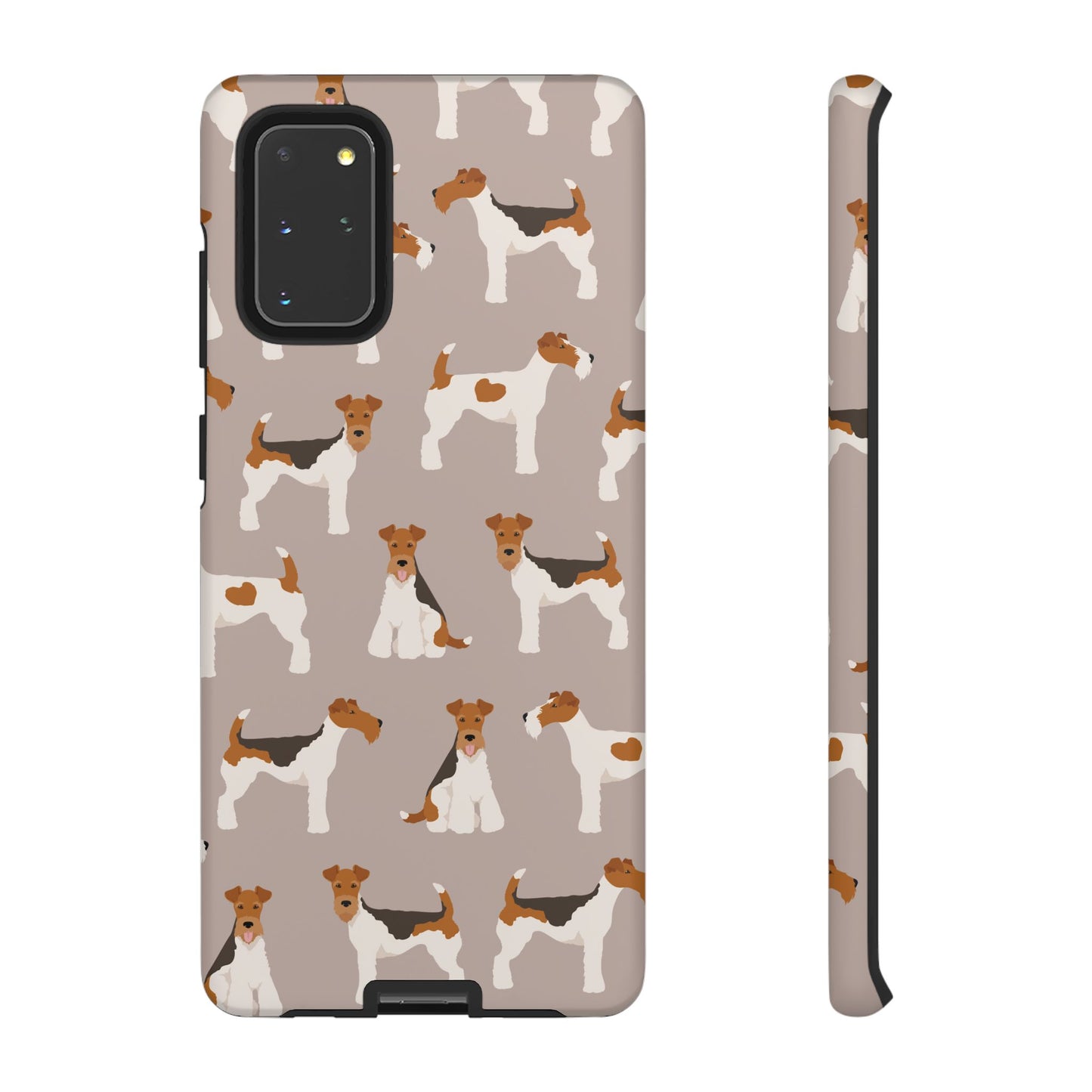 Dog Lover Tough Case - Stylish Phone Case Featuring Playful Fox Terriers