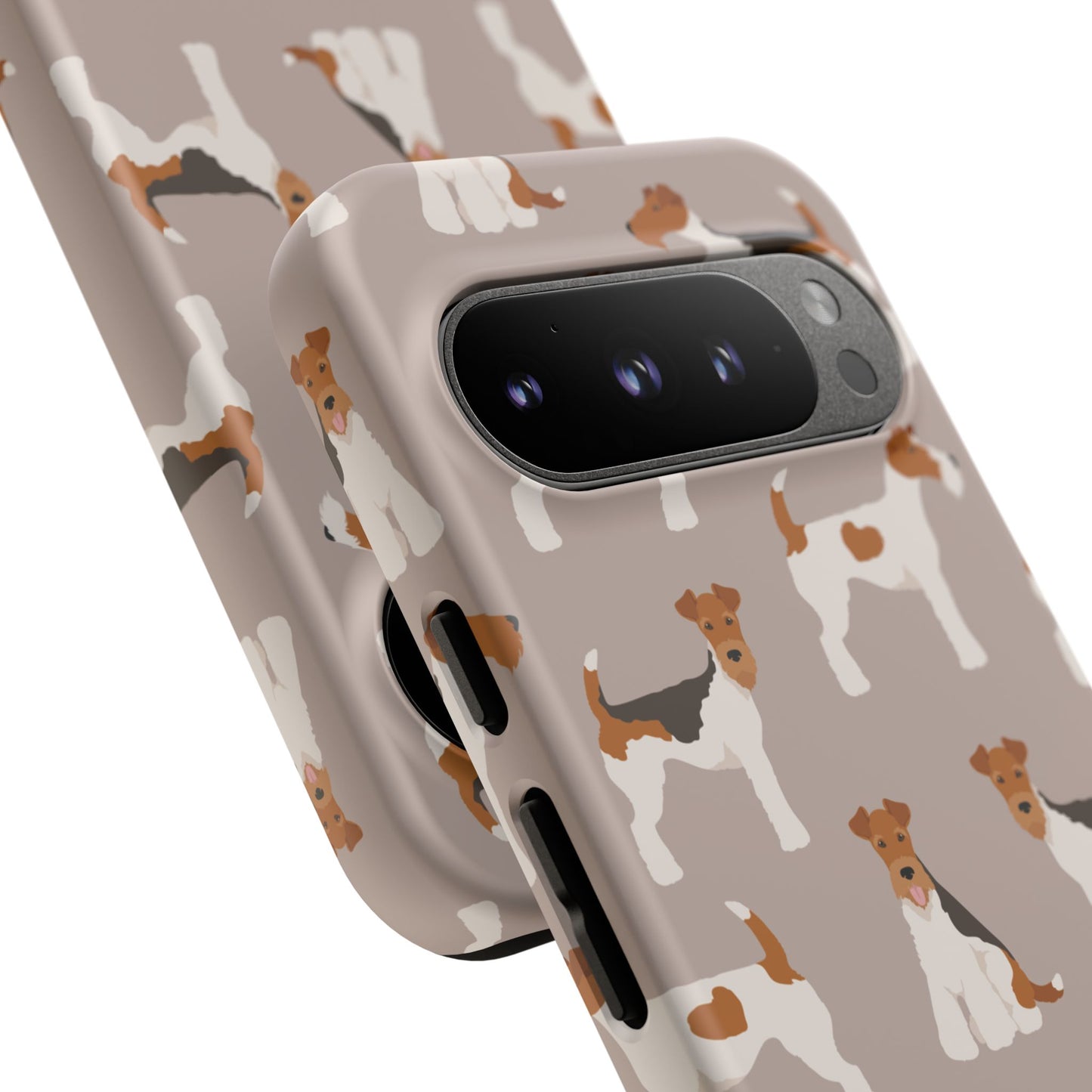 Dog Lover Tough Case - Stylish Phone Case Featuring Playful Fox Terriers