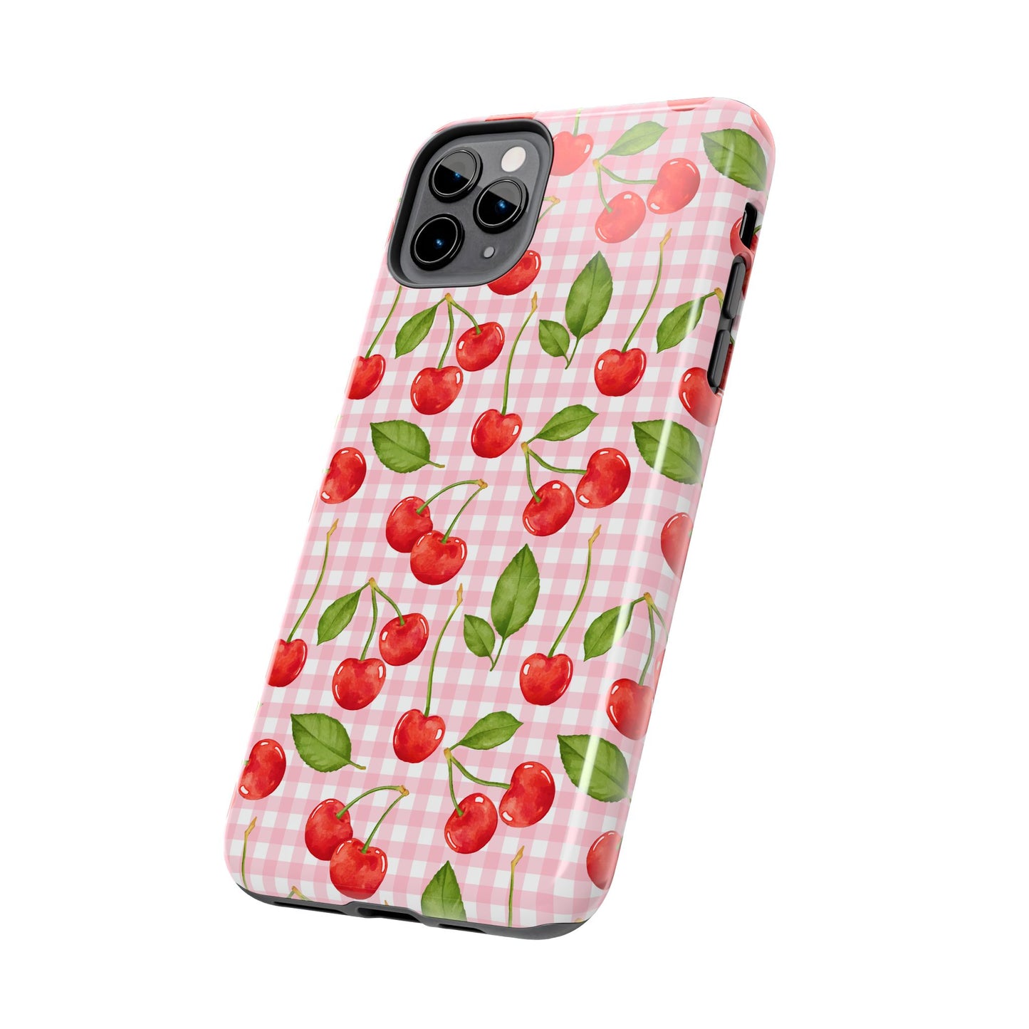 Cherry-Pattern Tough Phone Case - Cute & Durable Protective Case