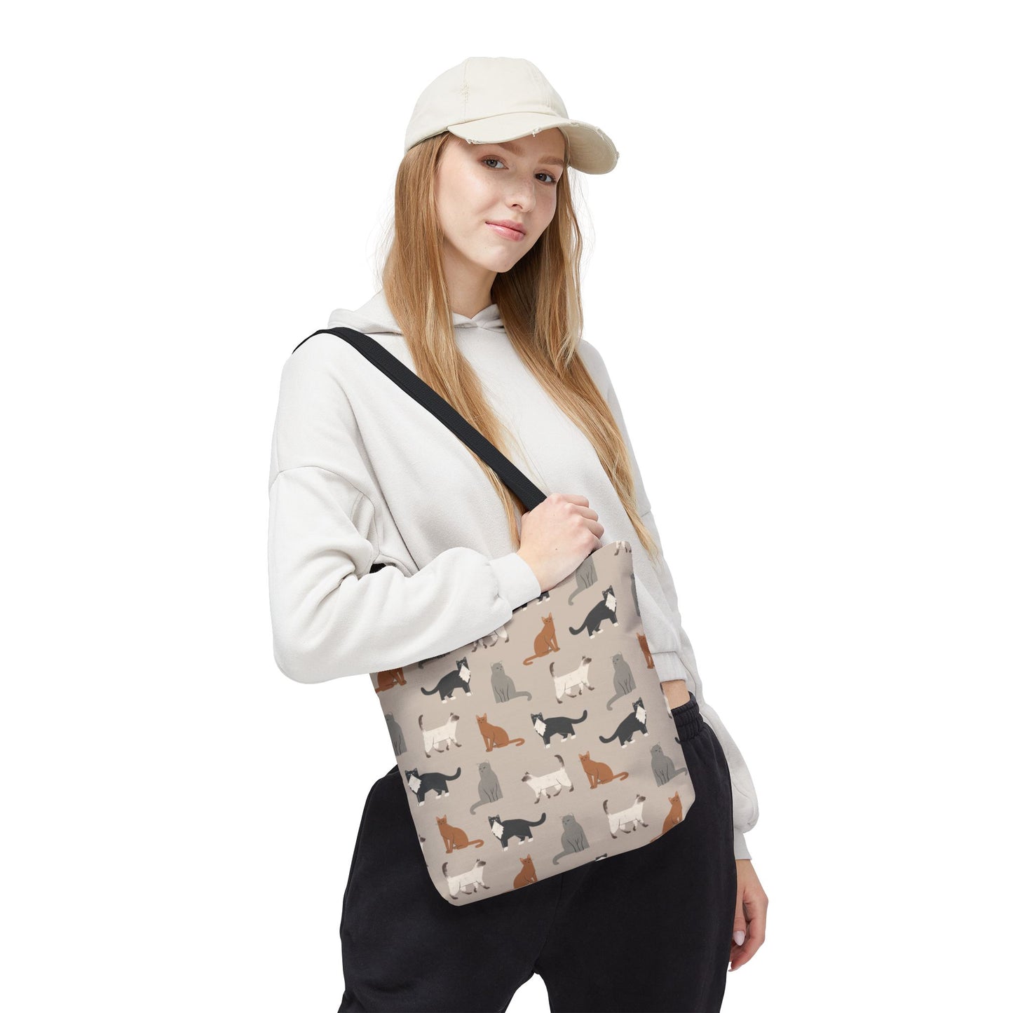 Cubist Cat Pattern Tote Bag - Perfect for Pet Lovers