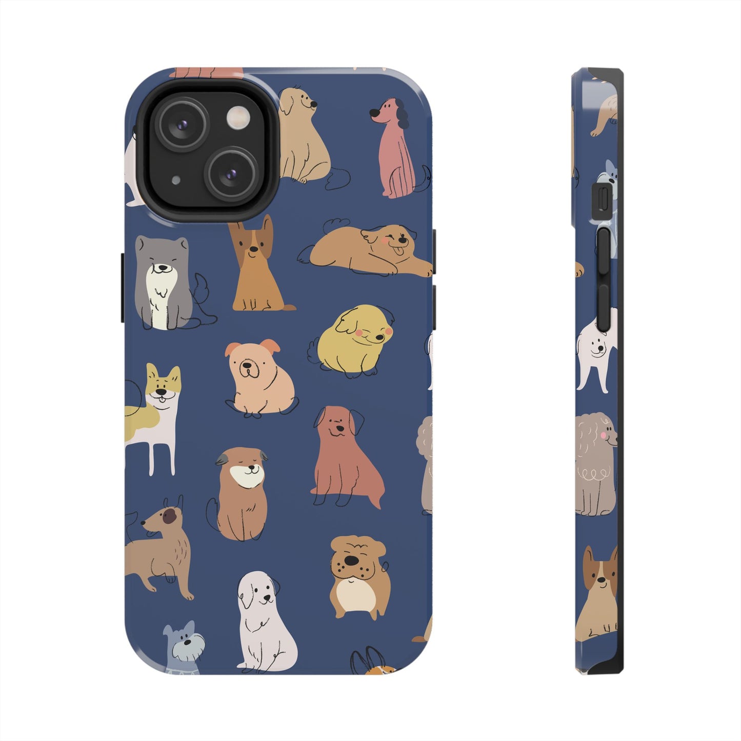 Cute Cartoon Dog Tough Phone Case - Perfect for Pet Lovers