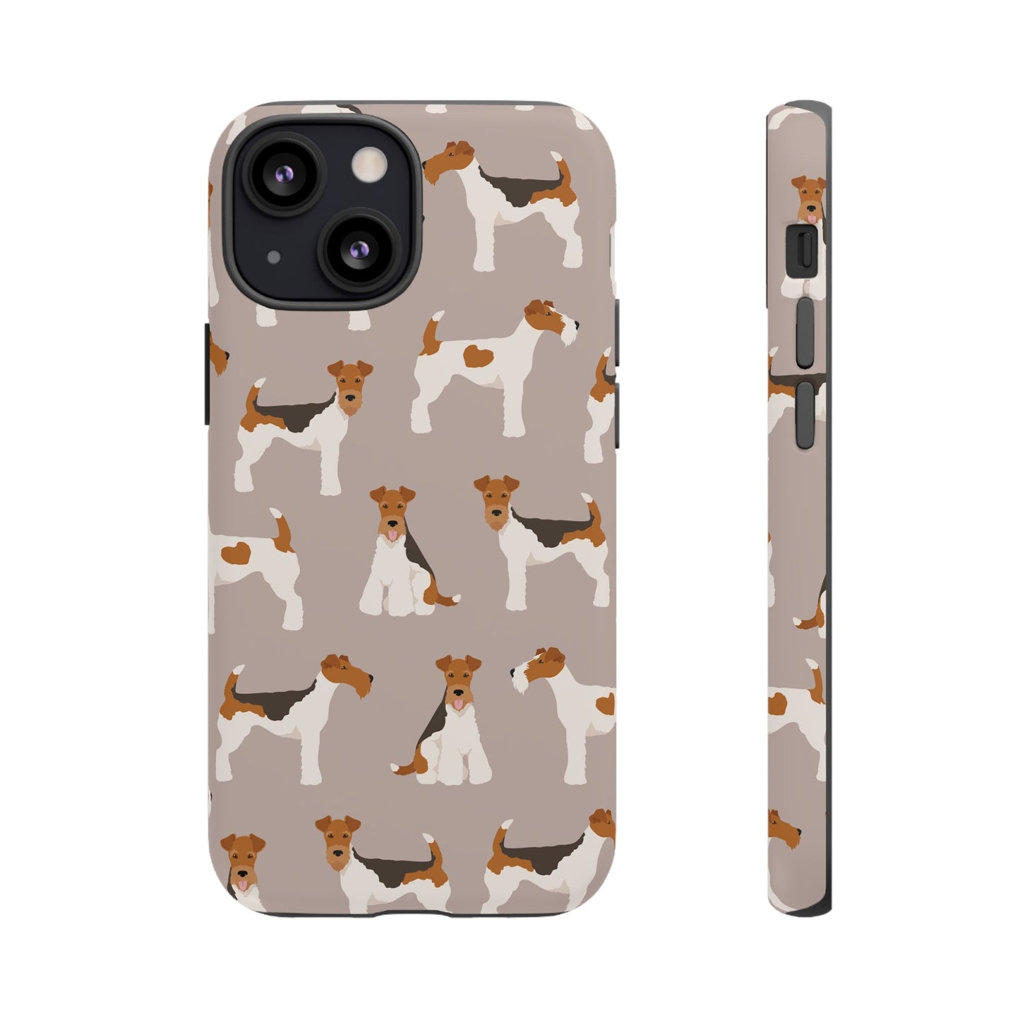 Dog Lover Tough Case - Stylish Phone Case Featuring Playful Fox Terriers