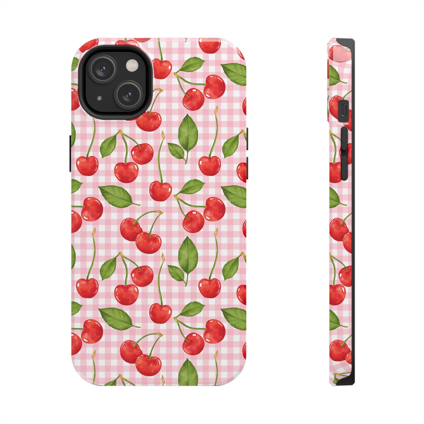 Cherry-Pattern Tough Phone Case - Cute & Durable Protective Case