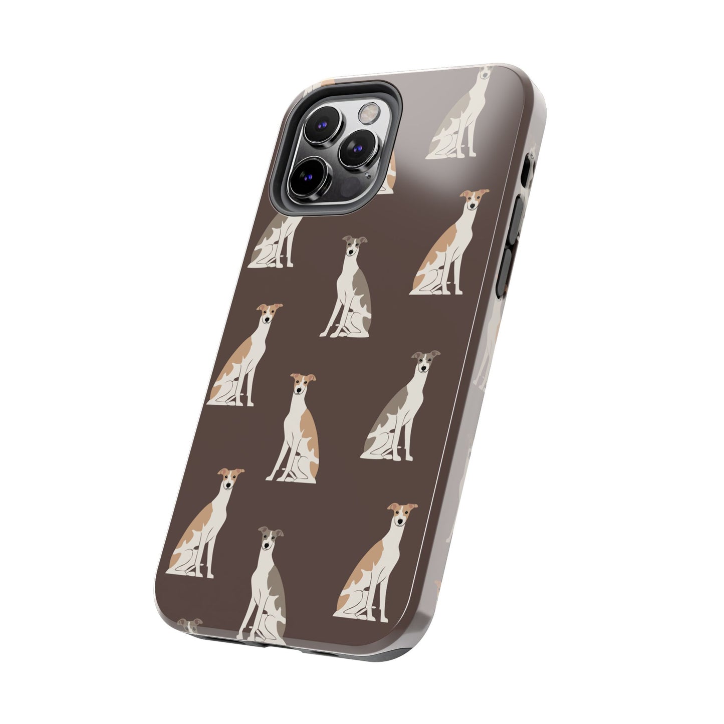 Elegant Grey Hound Pattern Phone Case - Durable & Stylish Dog Lover Accessory
