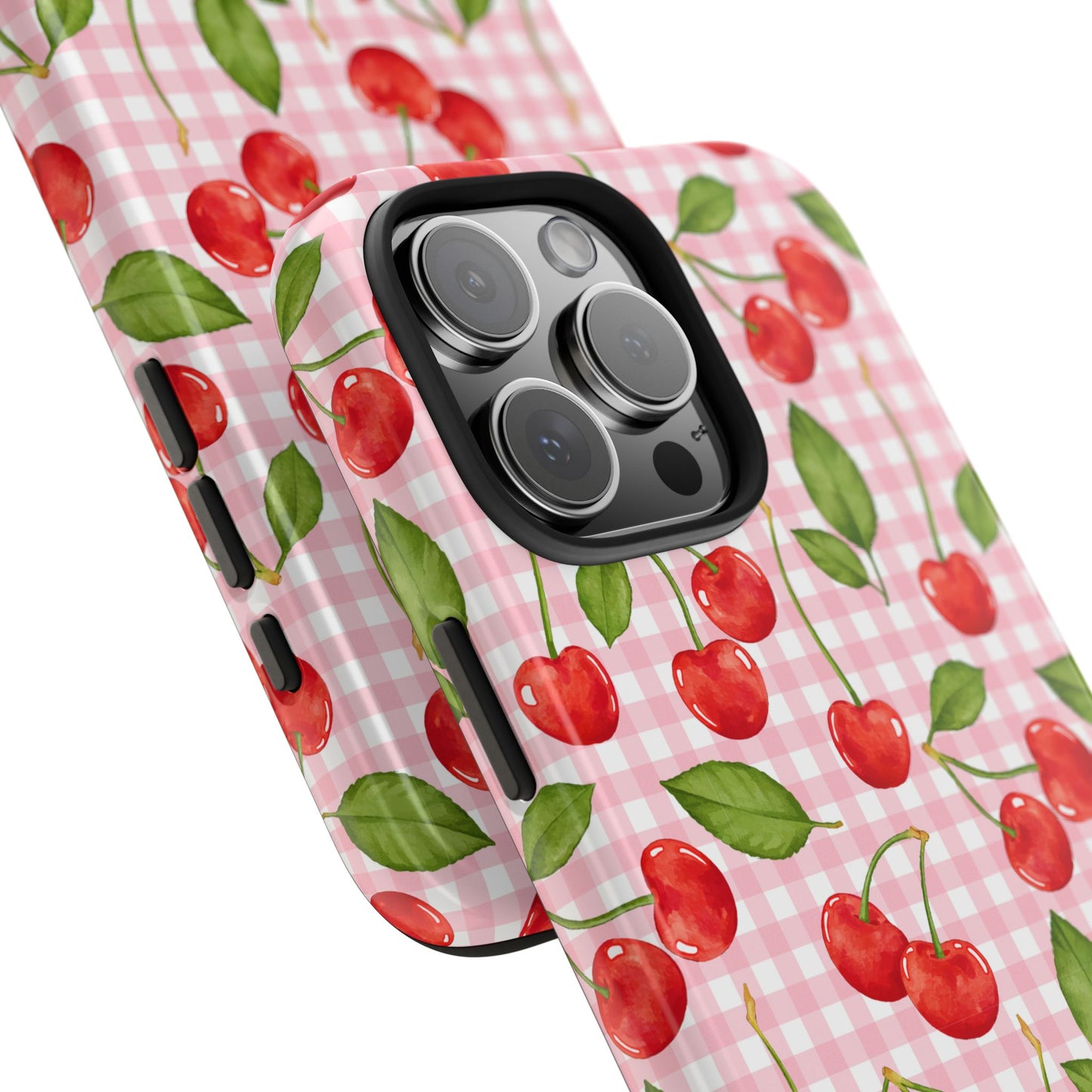 Cherry-Pattern Tough Phone Case - Cute & Durable Protective Case