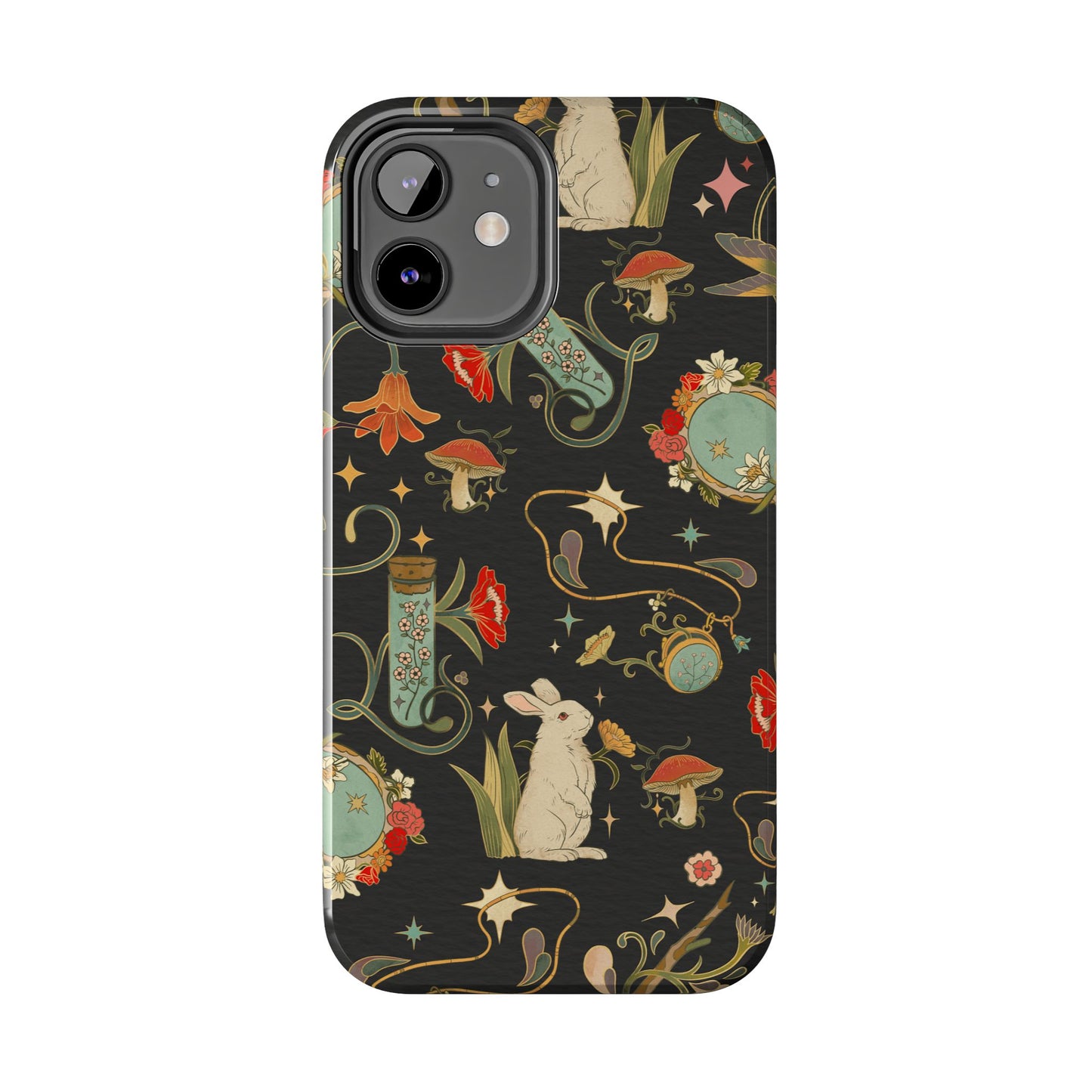 Whimsical Floral Rabbit Phone Case | Tough Protective Cover for Nature Lovers