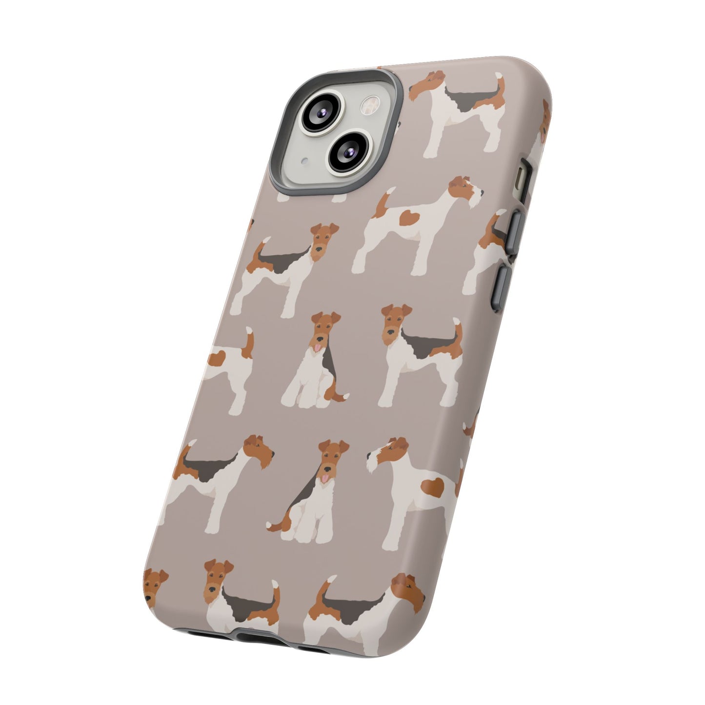 Dog Lover Tough Case - Stylish Phone Case Featuring Playful Fox Terriers