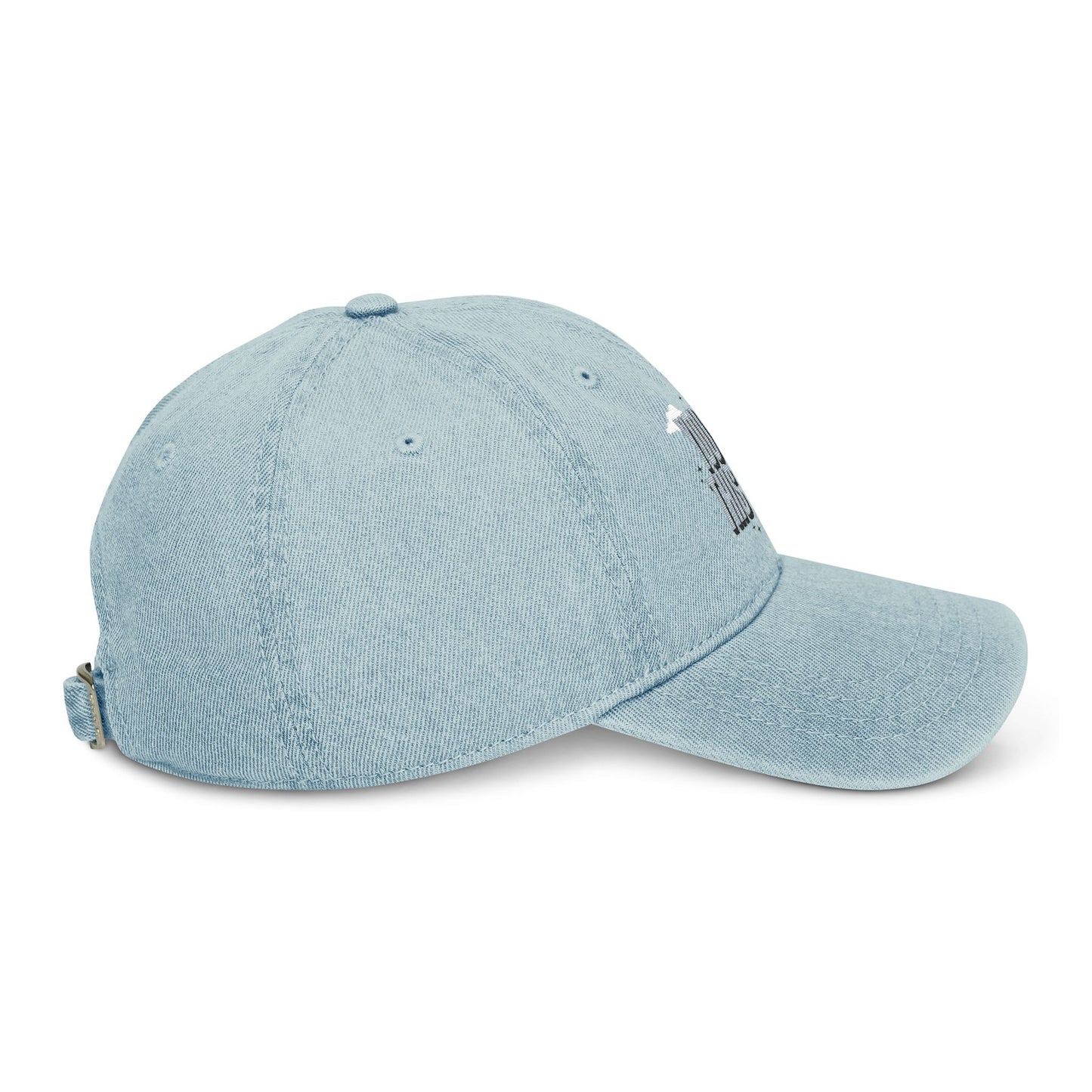 Embroidered Denim Hat - "You Hut This Love" Casual Cap