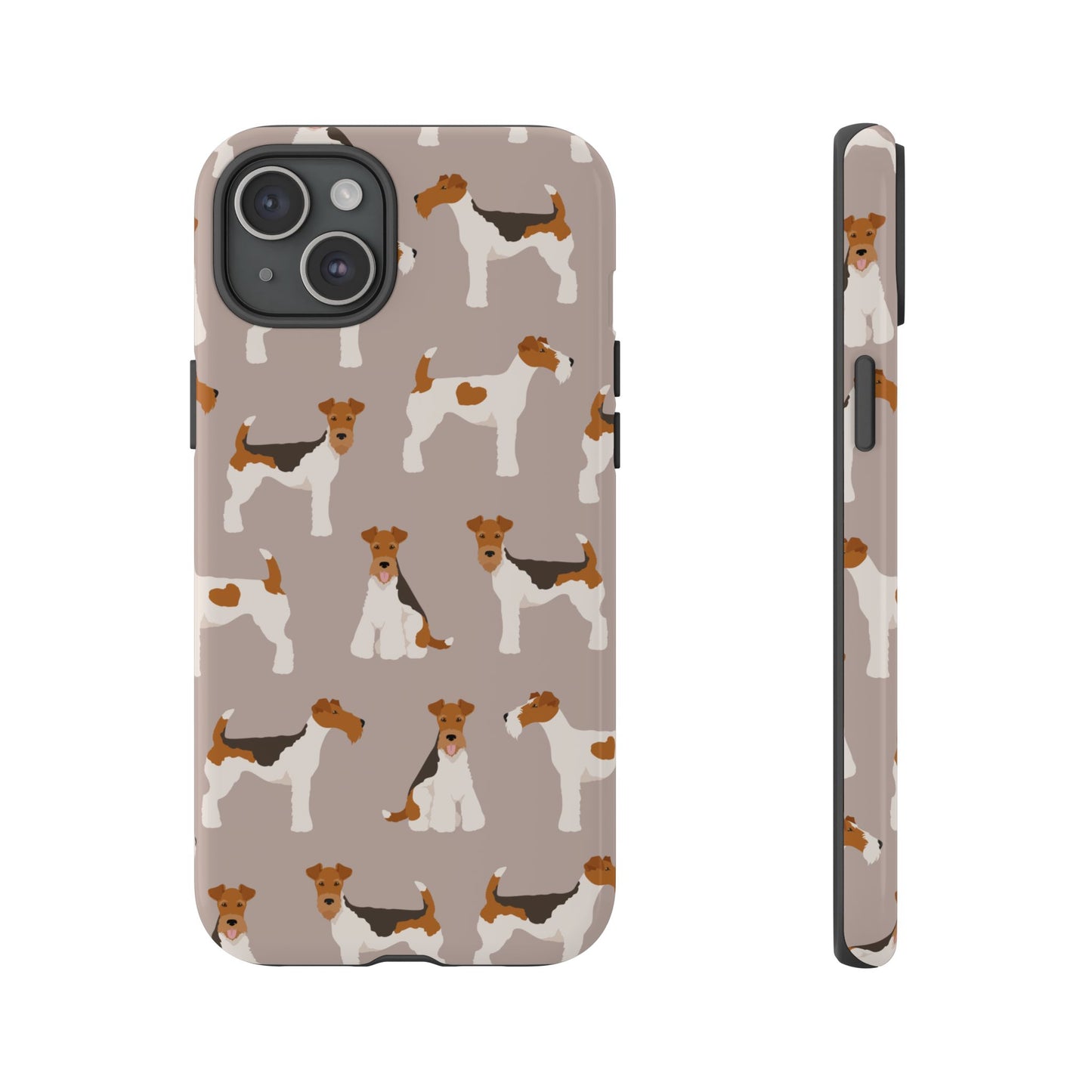 Dog Lover Tough Case - Stylish Phone Case Featuring Playful Fox Terriers