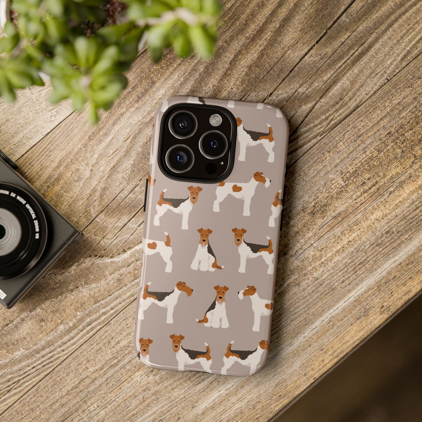 Dog Lover Tough Case - Stylish Phone Case Featuring Playful Fox Terriers