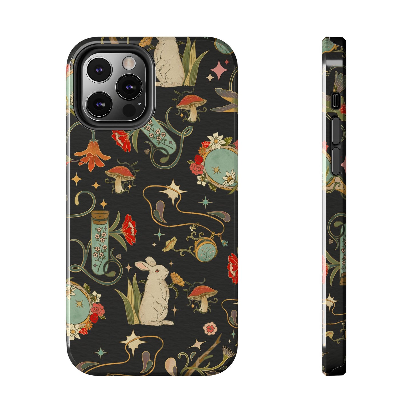 Whimsical Floral Rabbit Phone Case | Tough Protective Cover for Nature Lovers