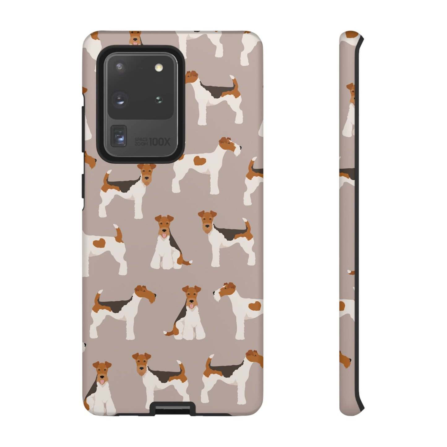 Dog Lover Tough Case - Stylish Phone Case Featuring Playful Fox Terriers