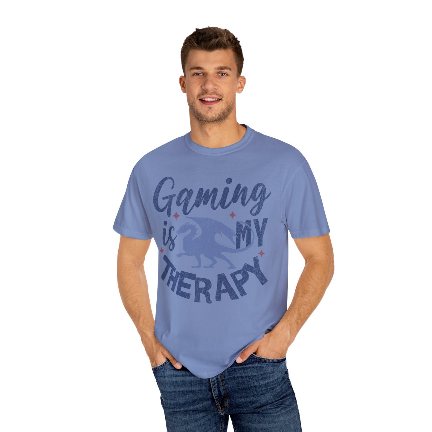 Gaming Therapy Unisex Garment-Dyed T-Shirt | Perfect for Gamers & Casual Wear
