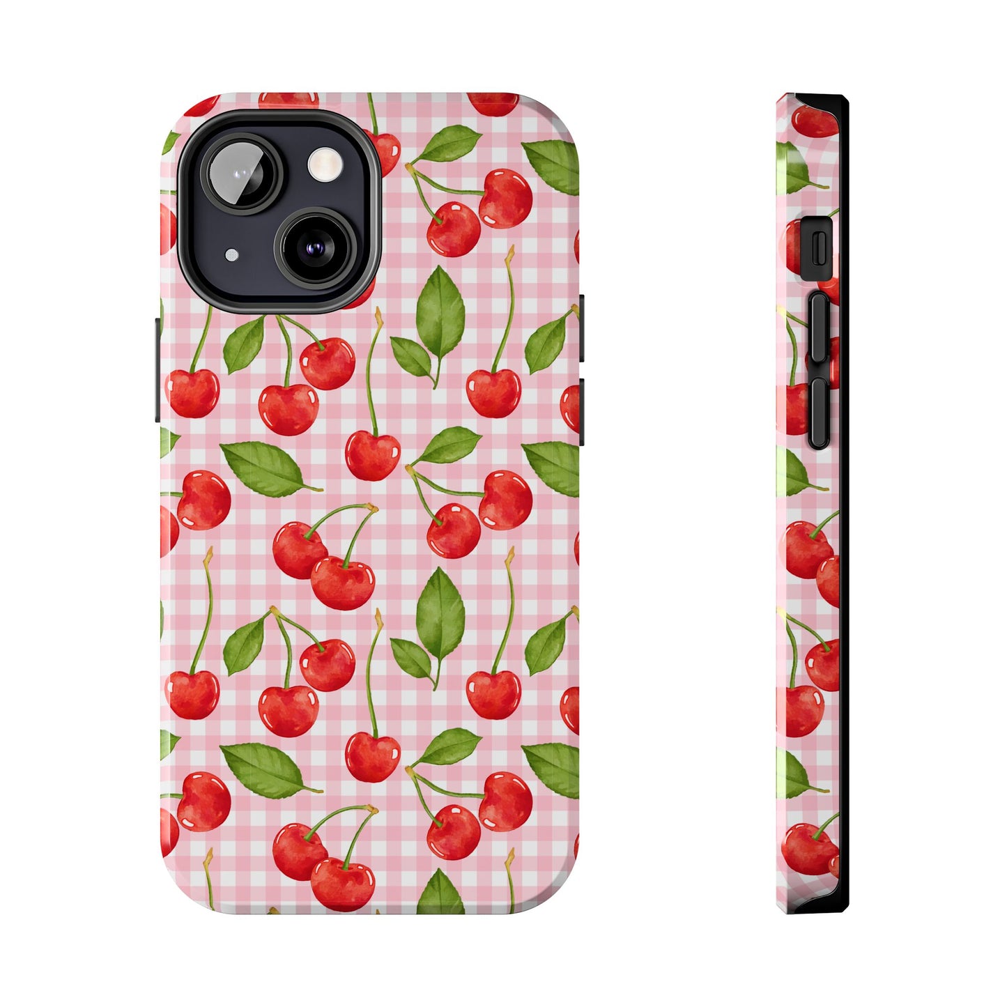 Cherry-Pattern Tough Phone Case - Cute & Durable Protective Case