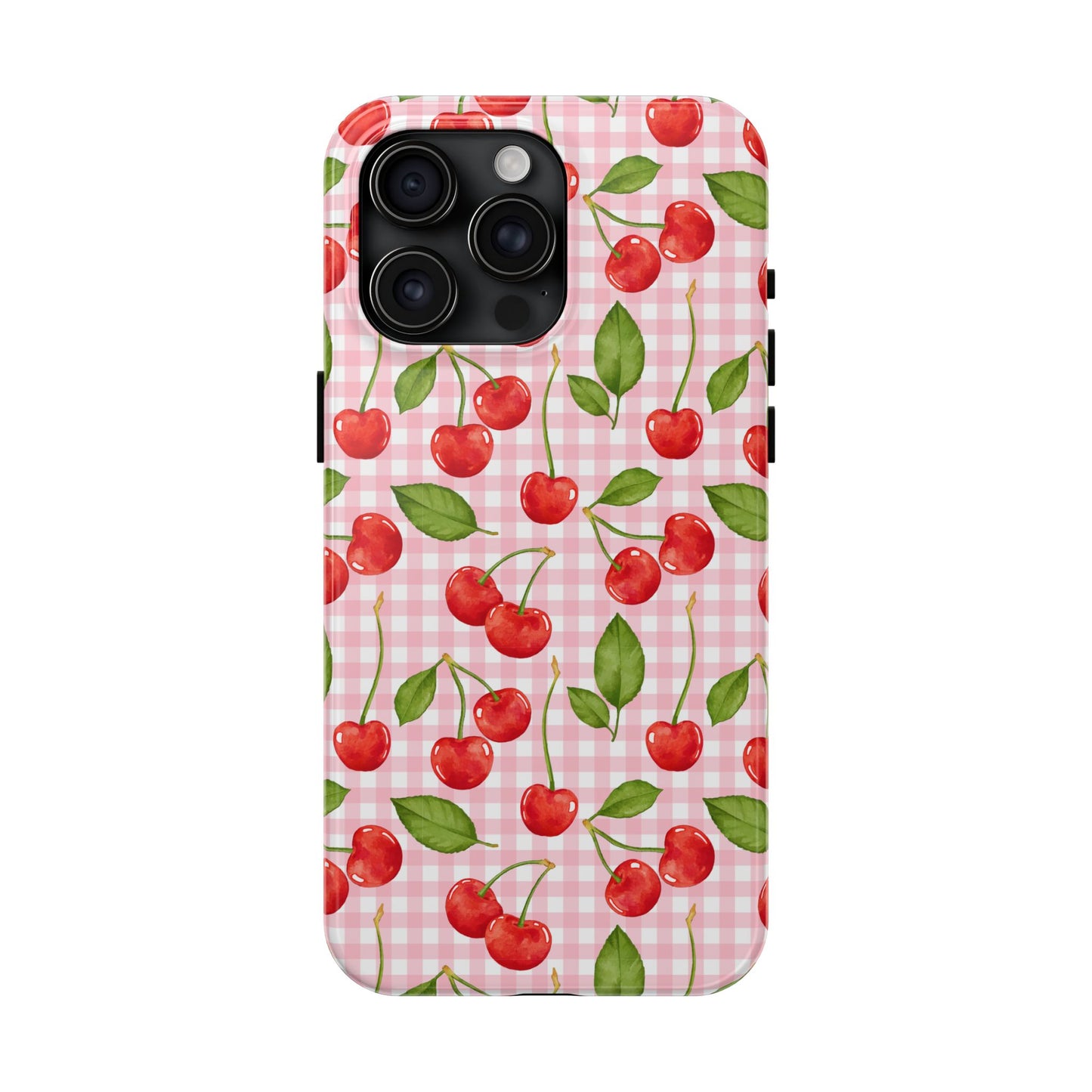 Cherry-Pattern Tough Phone Case - Cute & Durable Protective Case