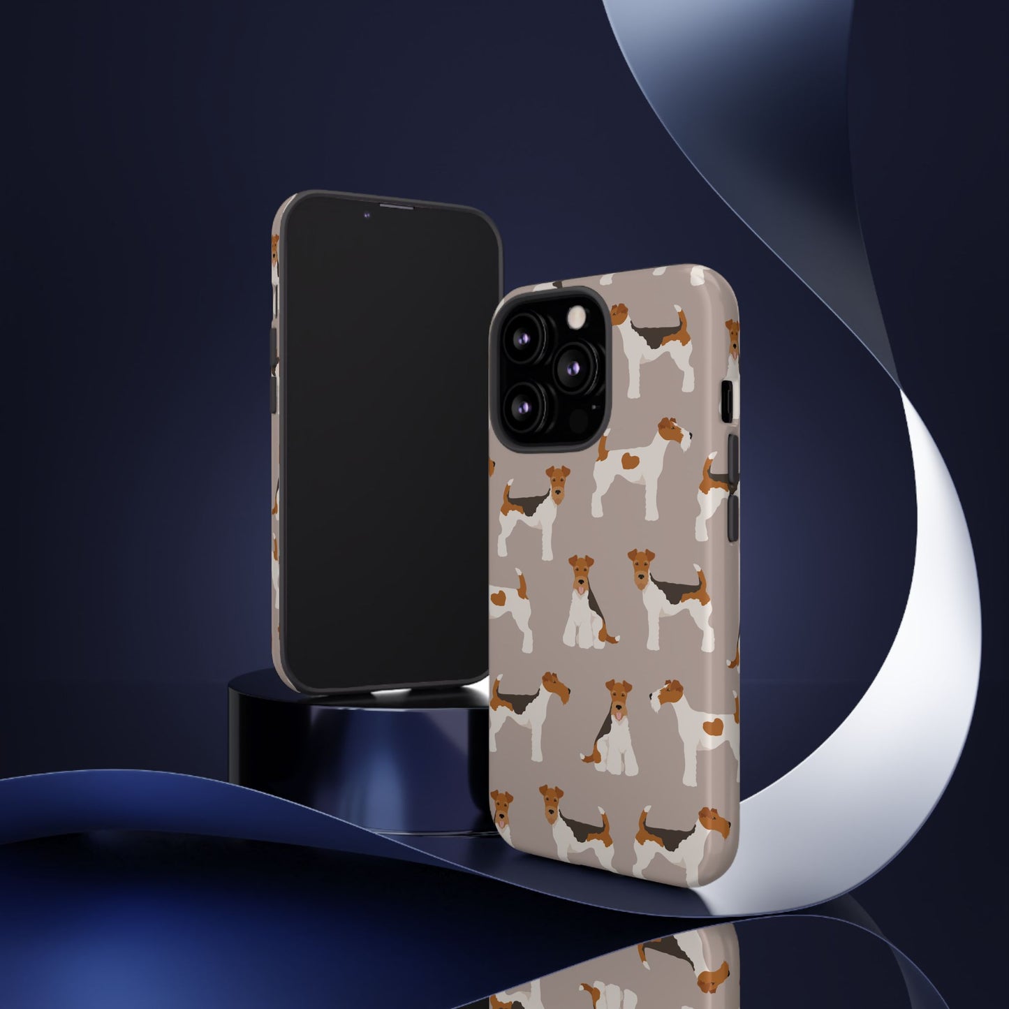 Dog Lover Tough Case - Stylish Phone Case Featuring Playful Fox Terriers