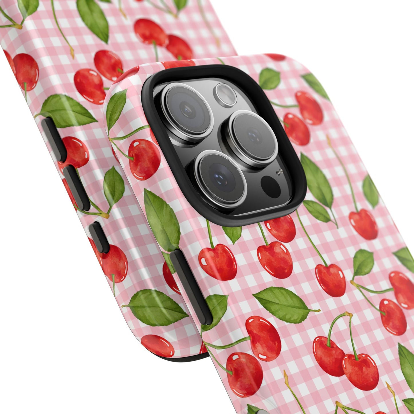 Cherry-Pattern Tough Phone Case - Cute & Durable Protective Case