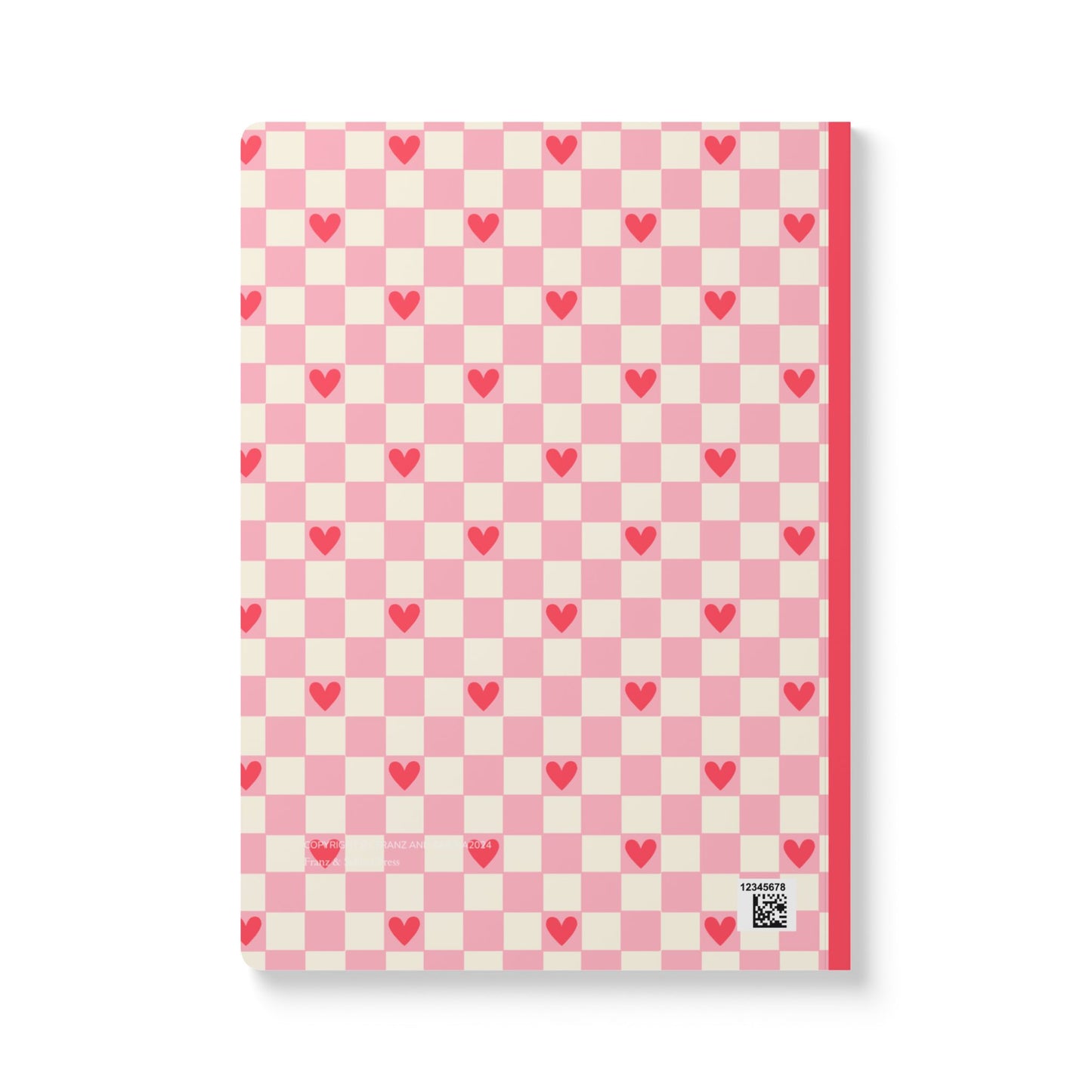 Cute Hearts Softcover Journal with Inside Prints | Perfect for Notes and Gifts