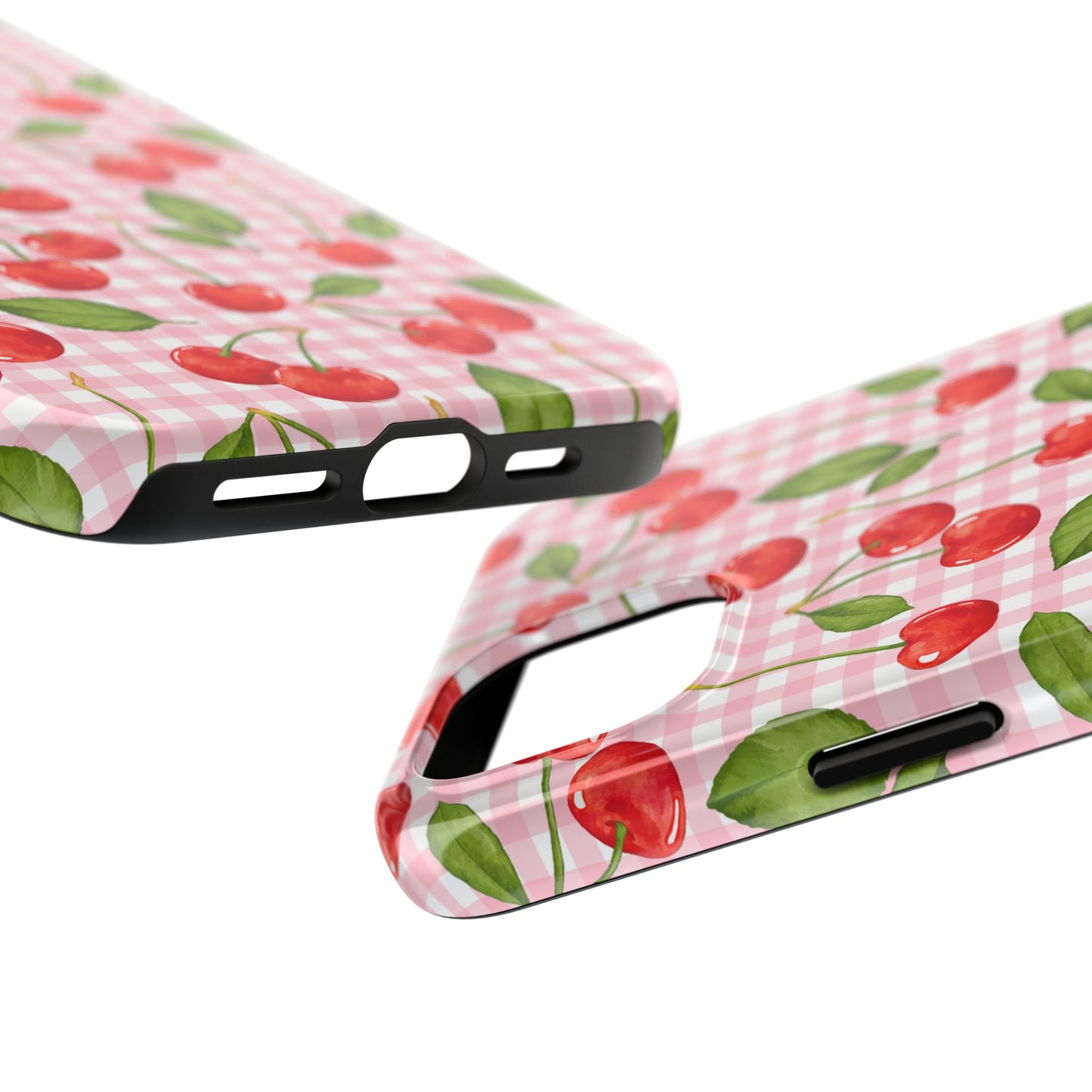 Cherry-Pattern Tough Phone Case - Cute & Durable Protective Case