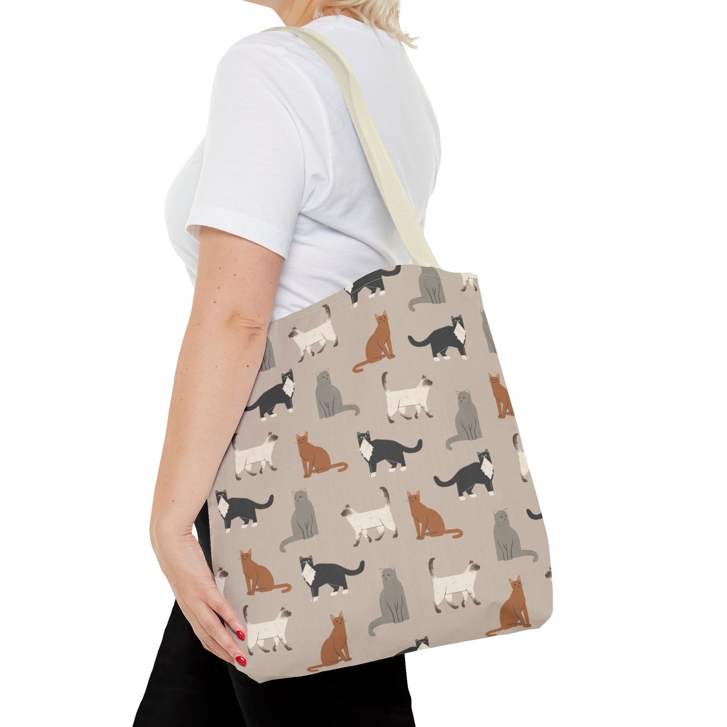 Cubist Cat Pattern Tote Bag - Perfect for Pet Lovers