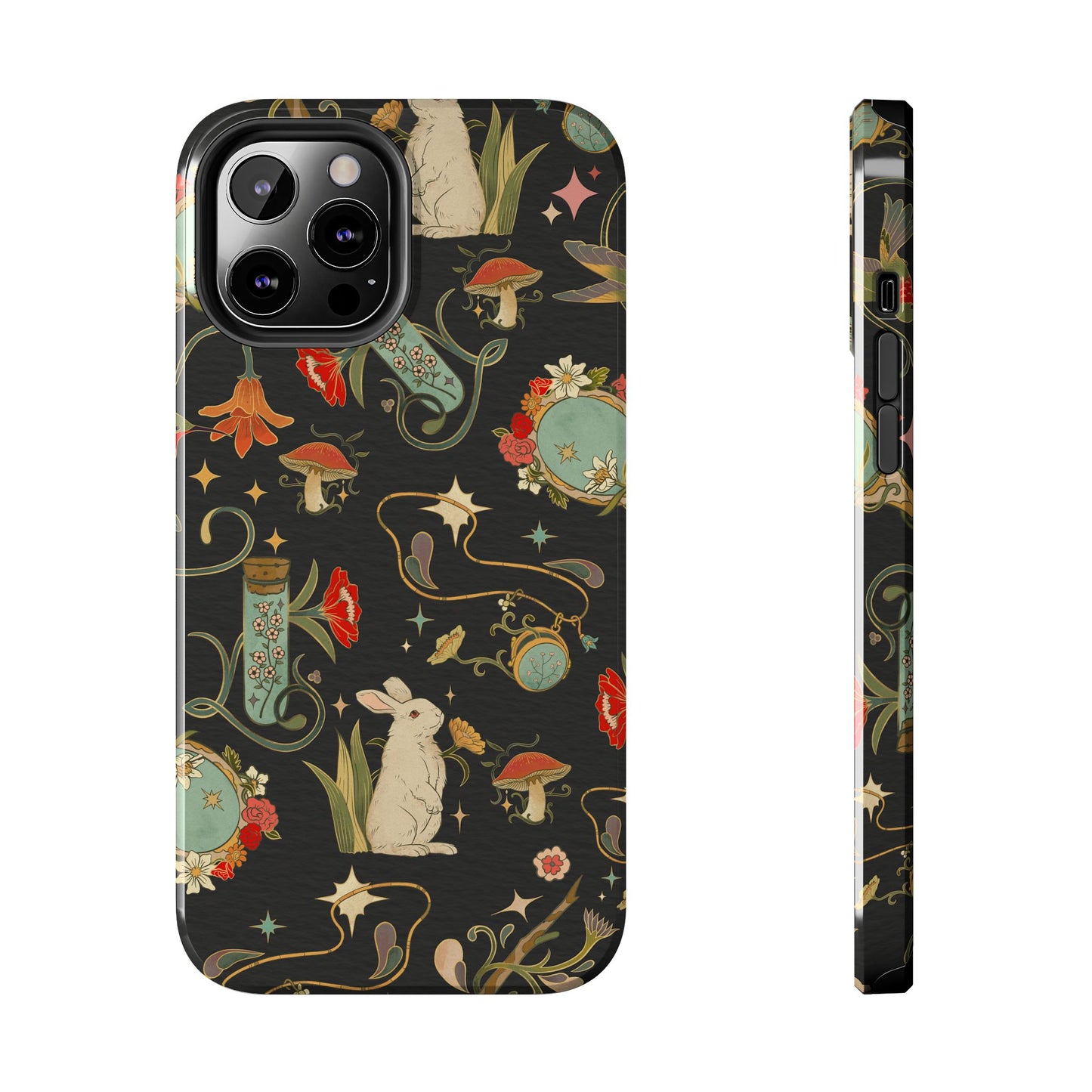 Whimsical Floral Rabbit Phone Case | Tough Protective Cover for Nature Lovers