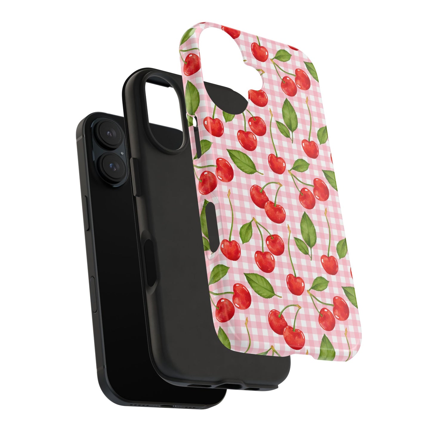Cherry-Pattern Tough Phone Case - Cute & Durable Protective Case