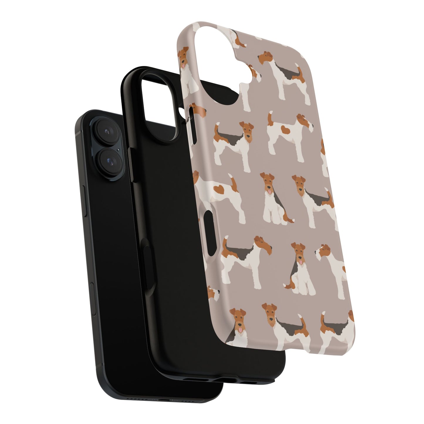 Dog Lover Tough Case - Stylish Phone Case Featuring Playful Fox Terriers