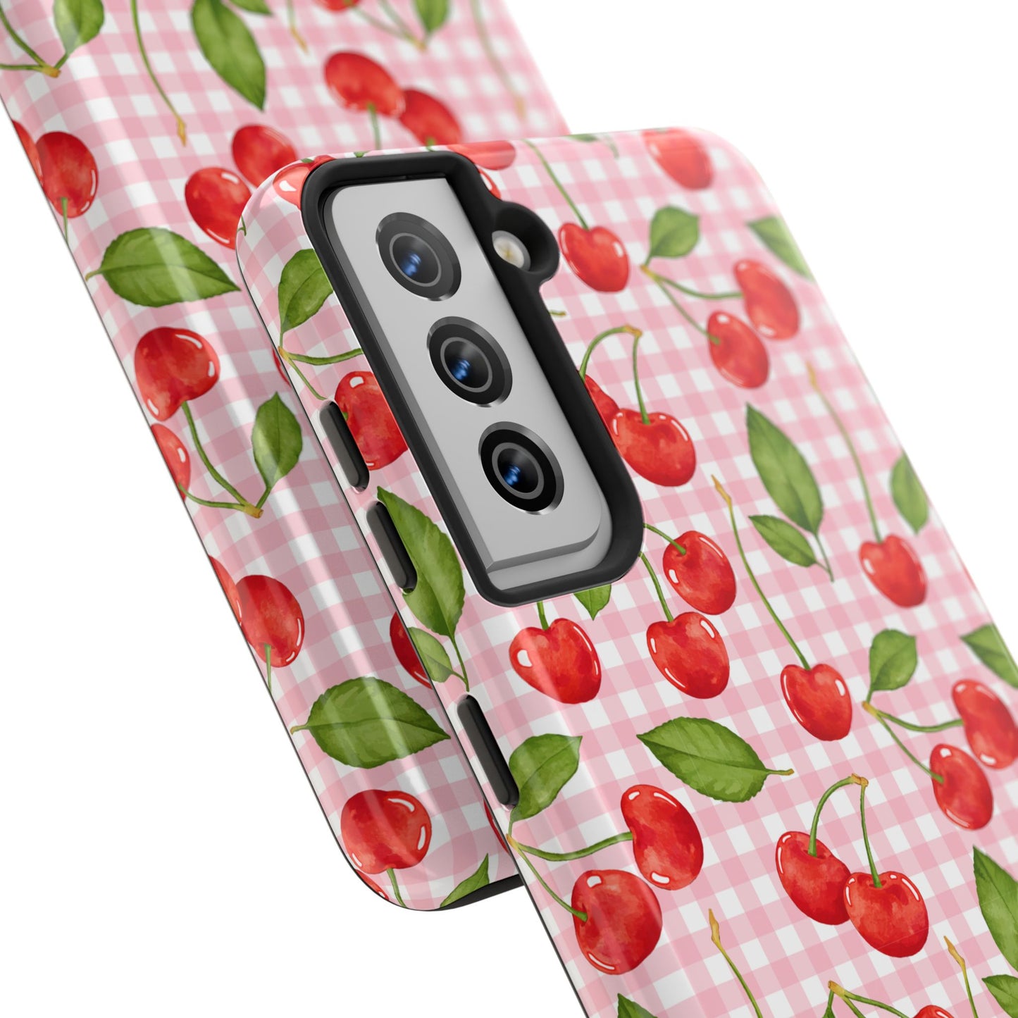 Cherry-Pattern Tough Phone Case - Cute & Durable Protective Case