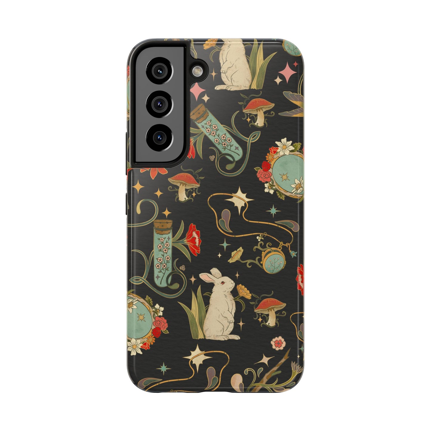 Whimsical Floral Rabbit Phone Case | Tough Protective Cover for Nature Lovers