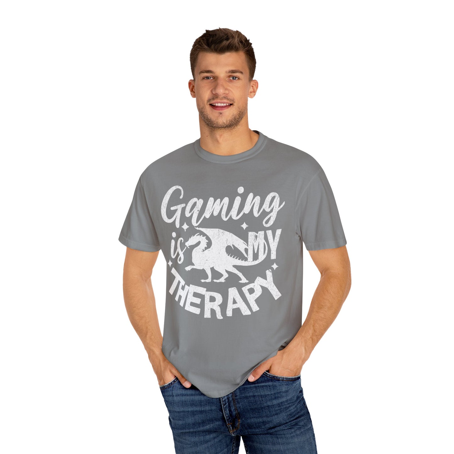 Gaming Therapy Unisex Garment-Dyed T-Shirt | Perfect for Gamers & Casual Wear