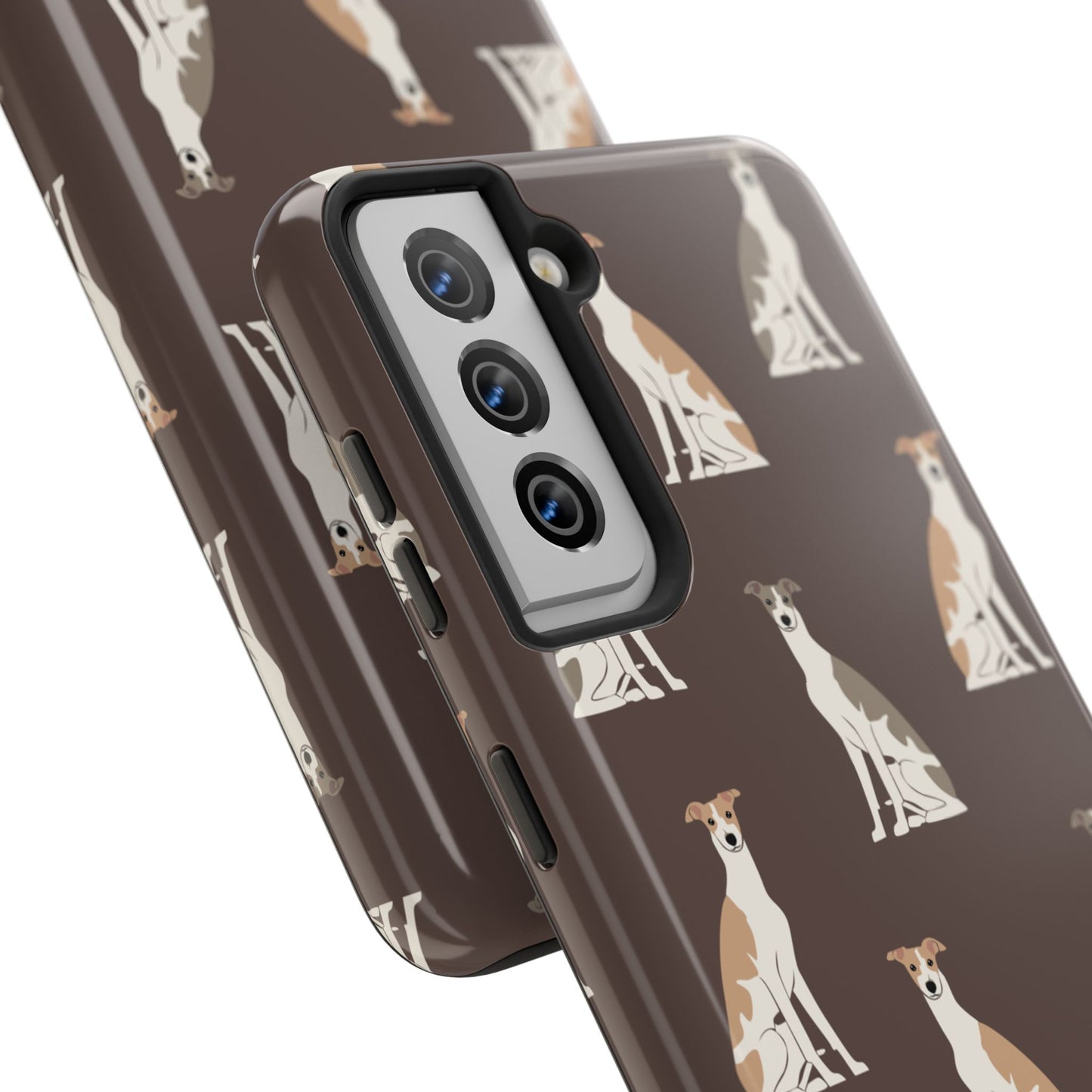 Elegant Grey Hound Pattern Phone Case - Durable & Stylish Dog Lover Accessory