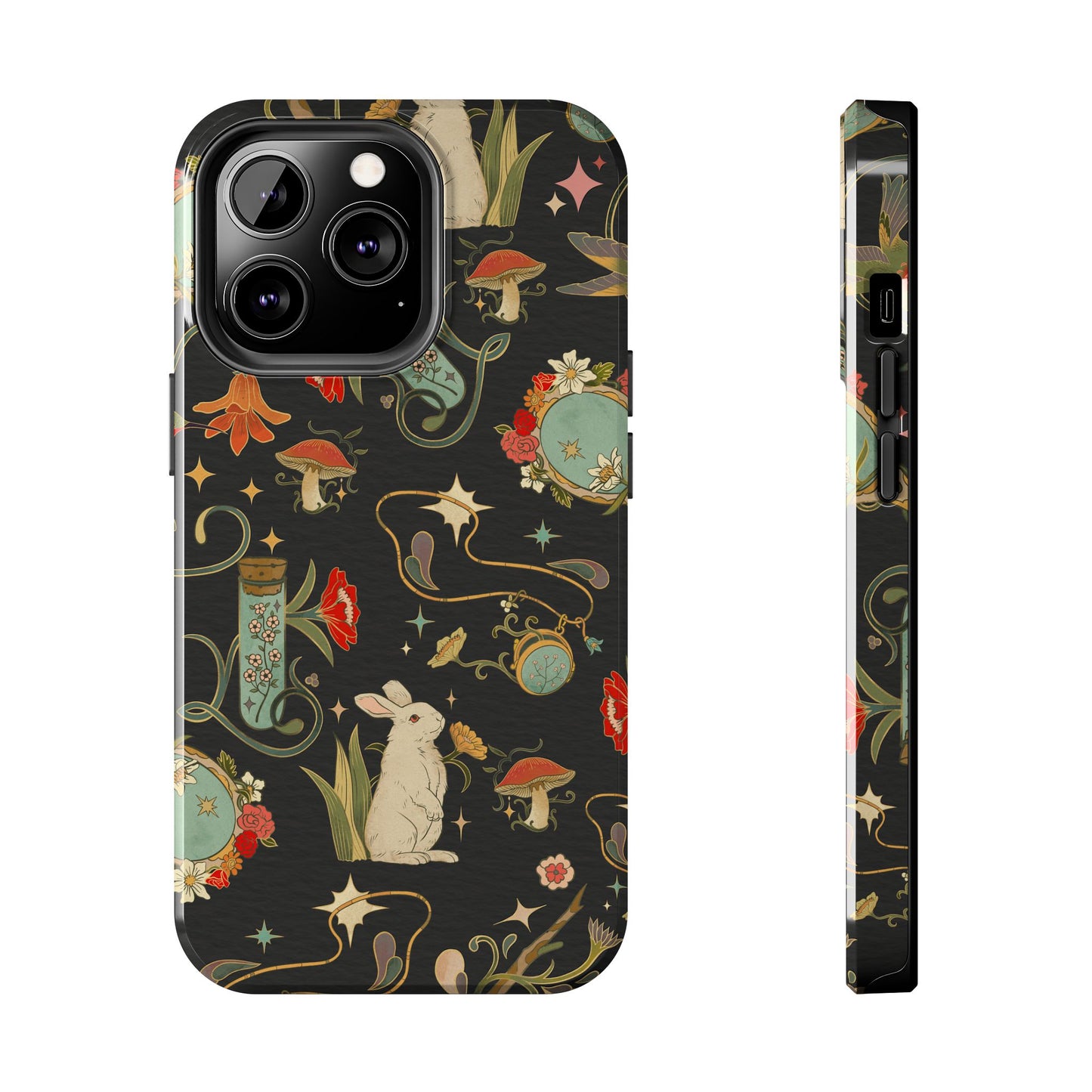 Whimsical Floral Rabbit Phone Case | Tough Protective Cover for Nature Lovers