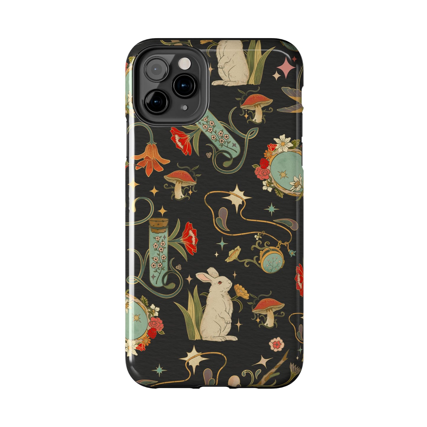 Whimsical Floral Rabbit Phone Case | Tough Protective Cover for Nature Lovers