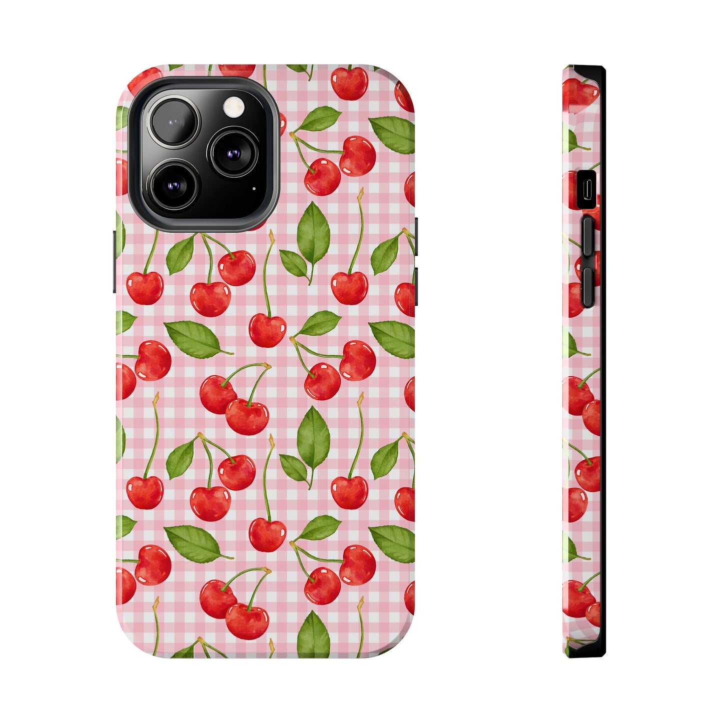 Cherry-Pattern Tough Phone Case - Cute & Durable Protective Case