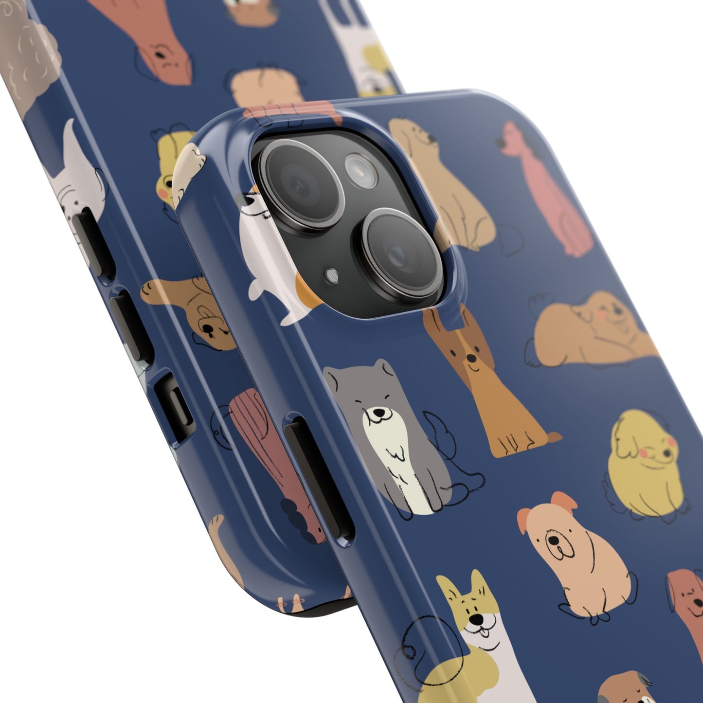 Cute Cartoon Dog Tough Phone Case - Perfect for Pet Lovers