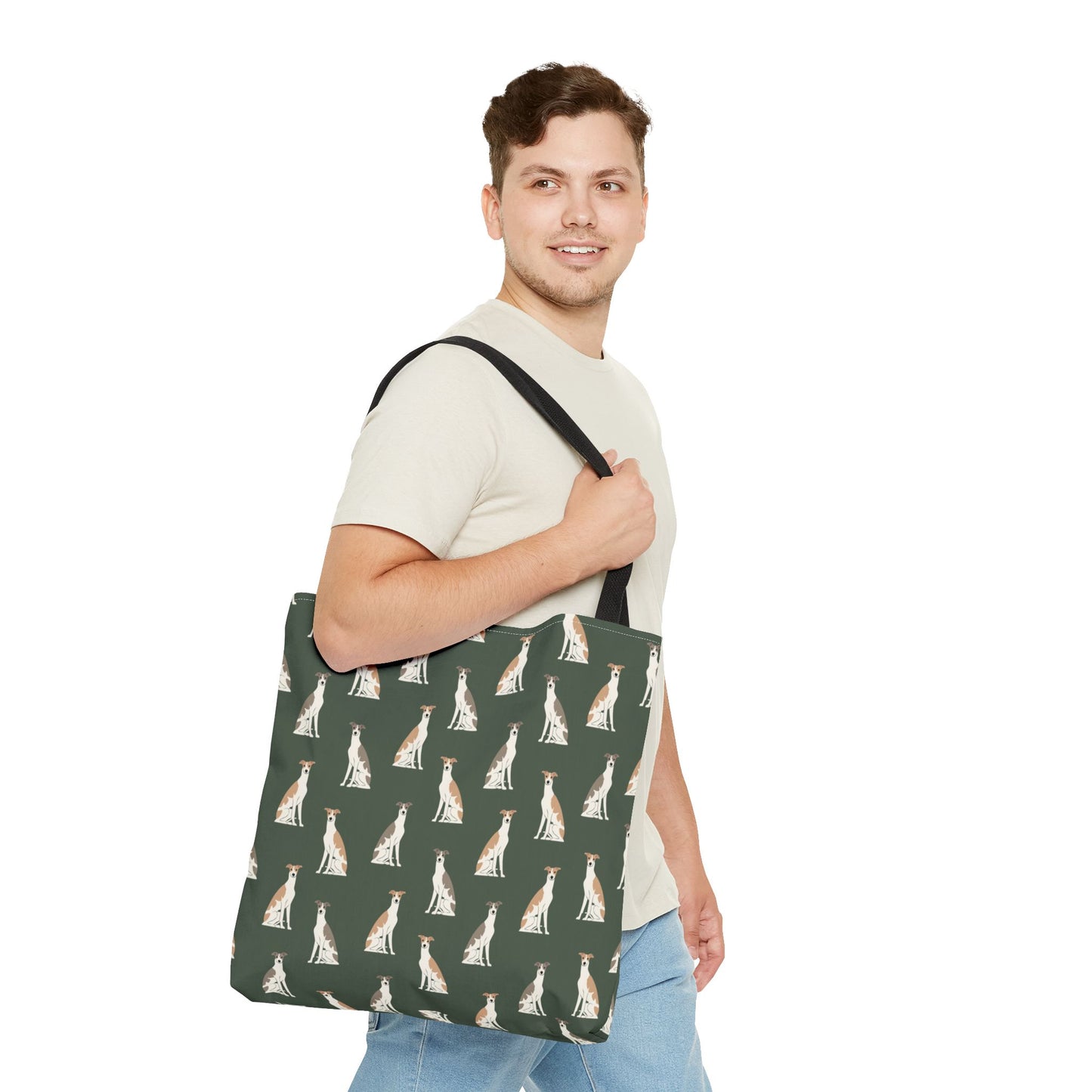 Grey Hound Dog Pattern Tote Bag - Perfect for Pet Lovers!