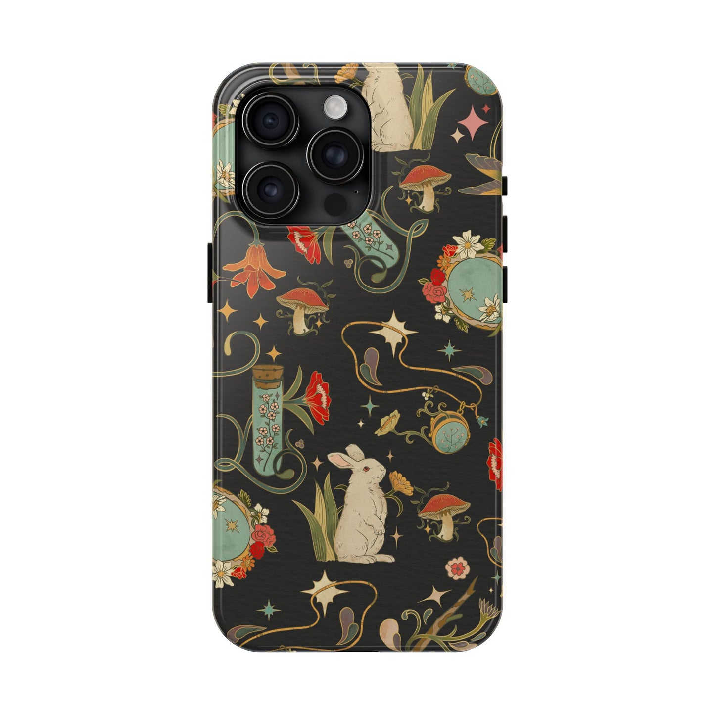 Whimsical Floral Rabbit Phone Case | Tough Protective Cover for Nature Lovers