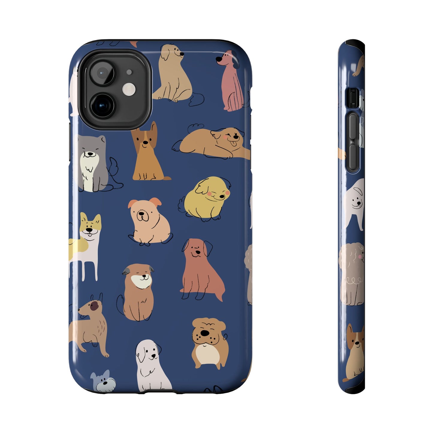 Cute Cartoon Dog Tough Phone Case - Perfect for Pet Lovers