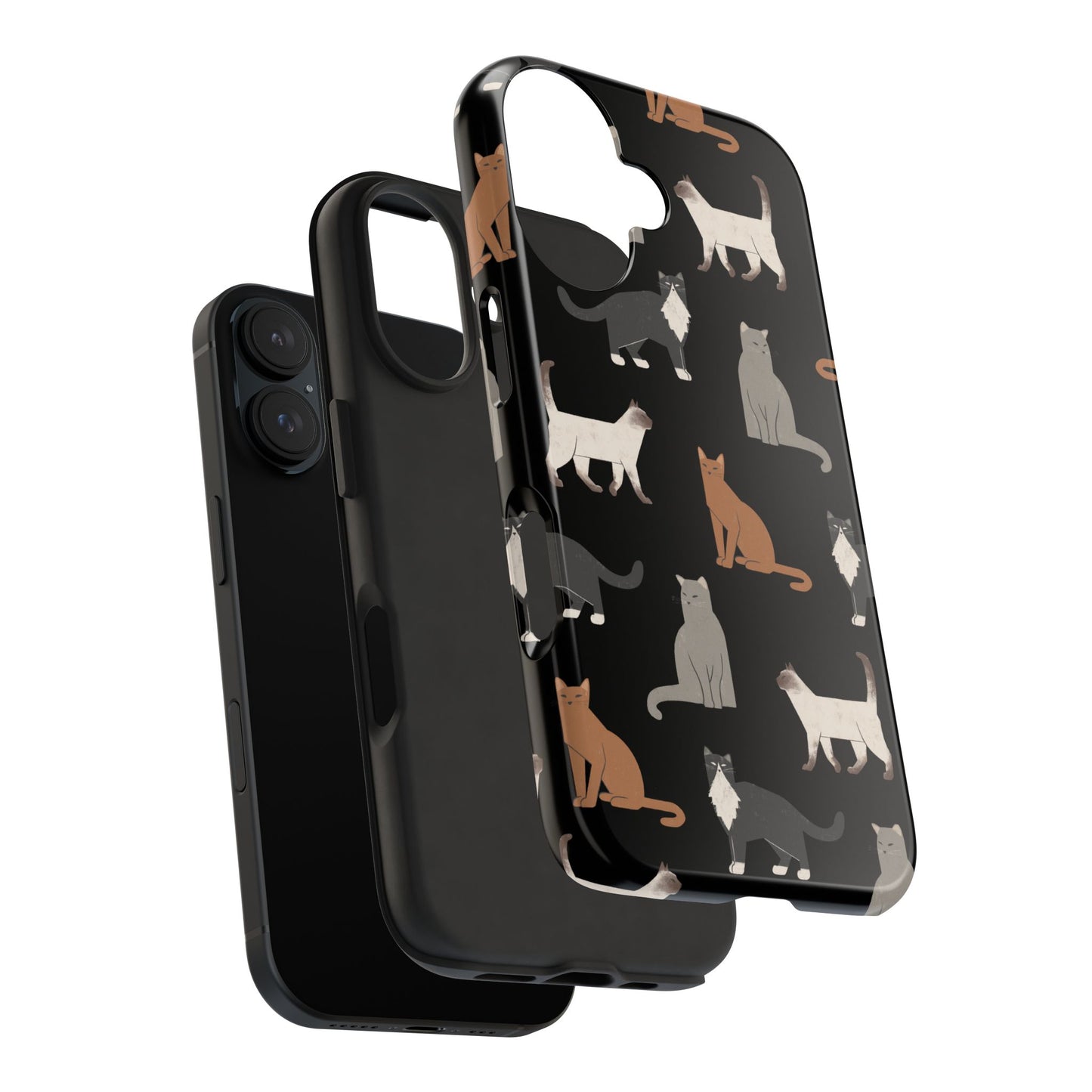 Cubist Cat Tough Phone Case - Stylish & Durable for Pet Fans