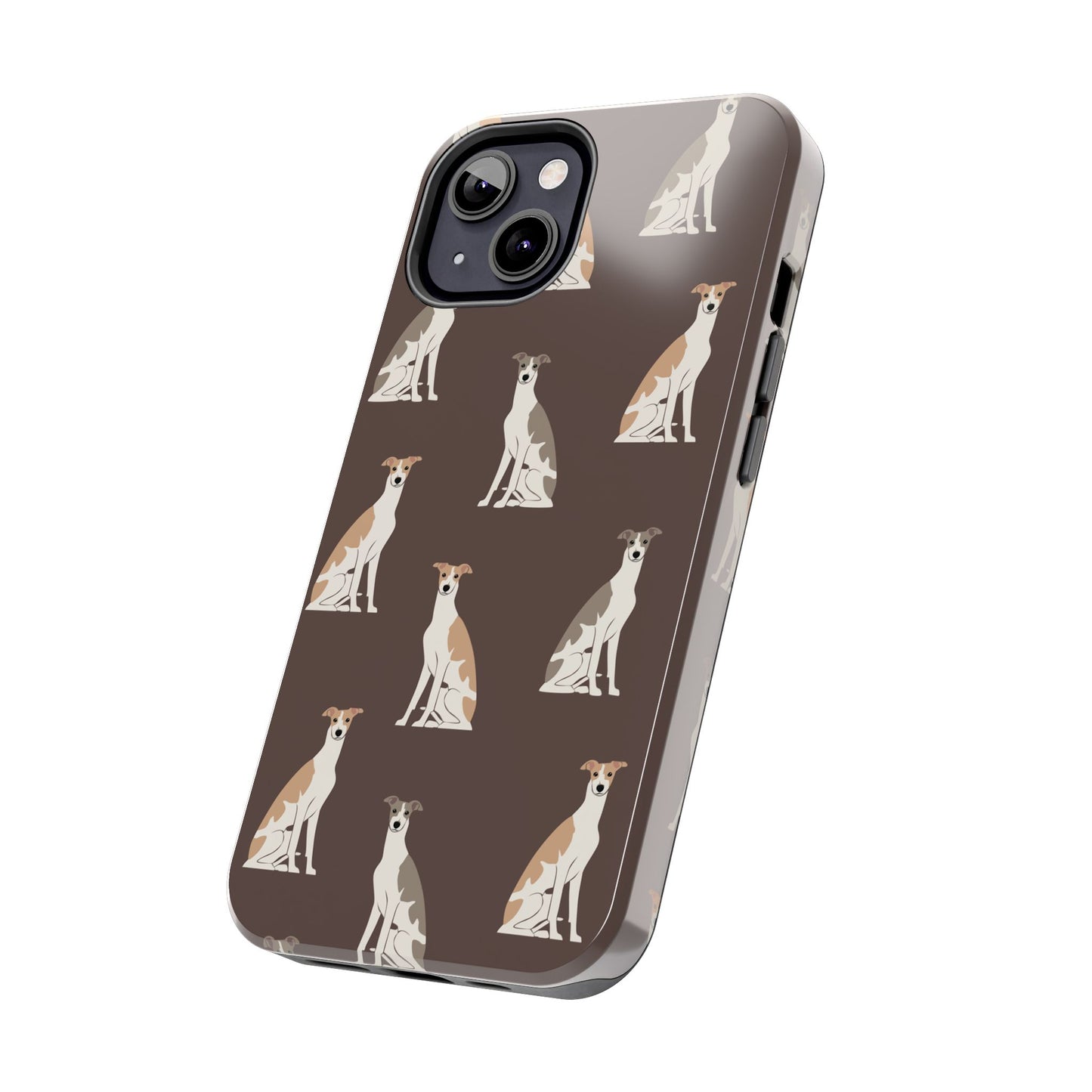 Elegant Grey Hound Pattern Phone Case - Durable & Stylish Dog Lover Accessory