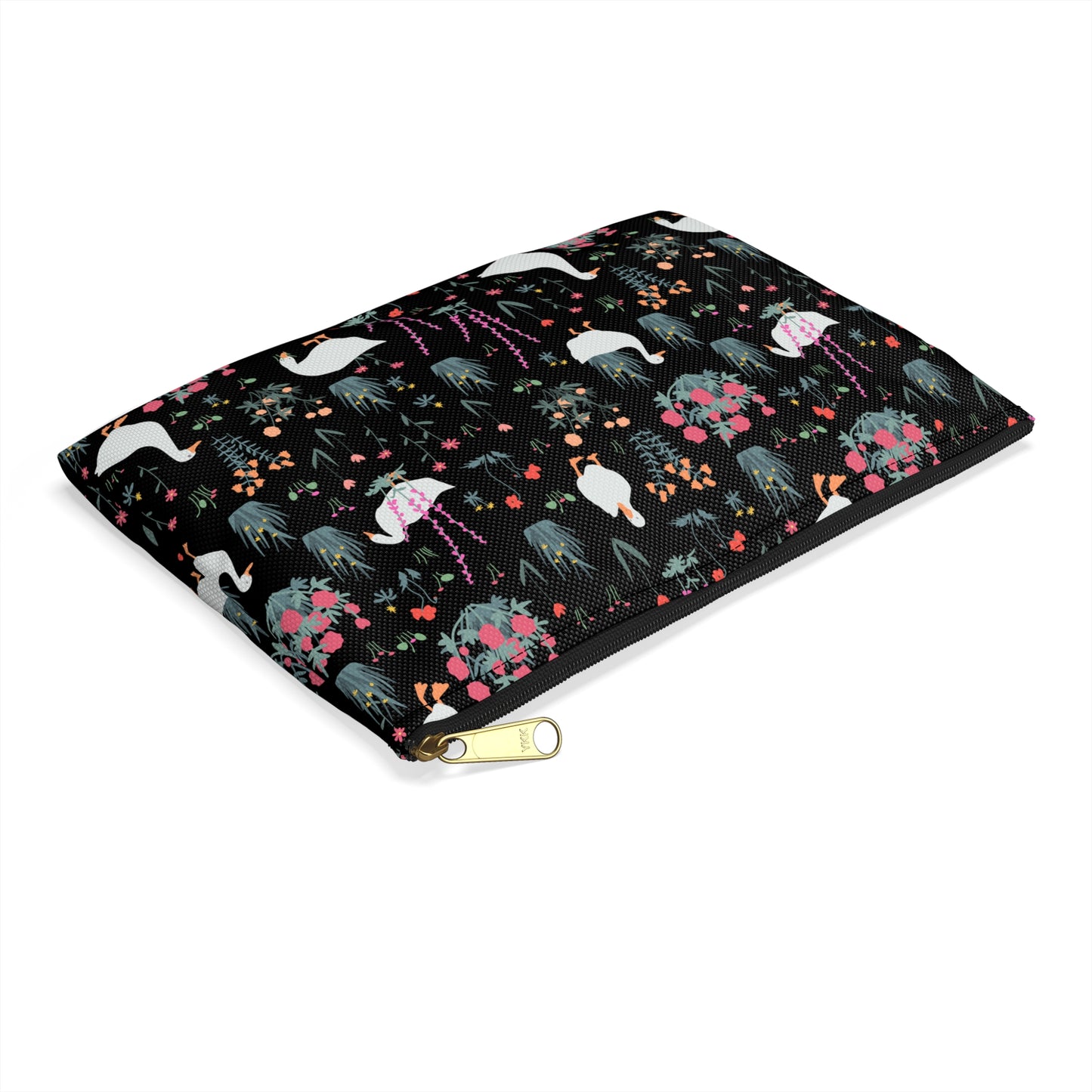 Charming Duck & Floral Accessory Pouch - Ideal for Travel & Organization