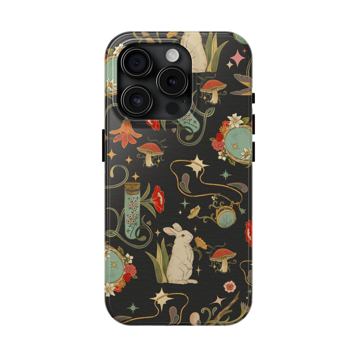 Whimsical Floral Rabbit Phone Case | Tough Protective Cover for Nature Lovers