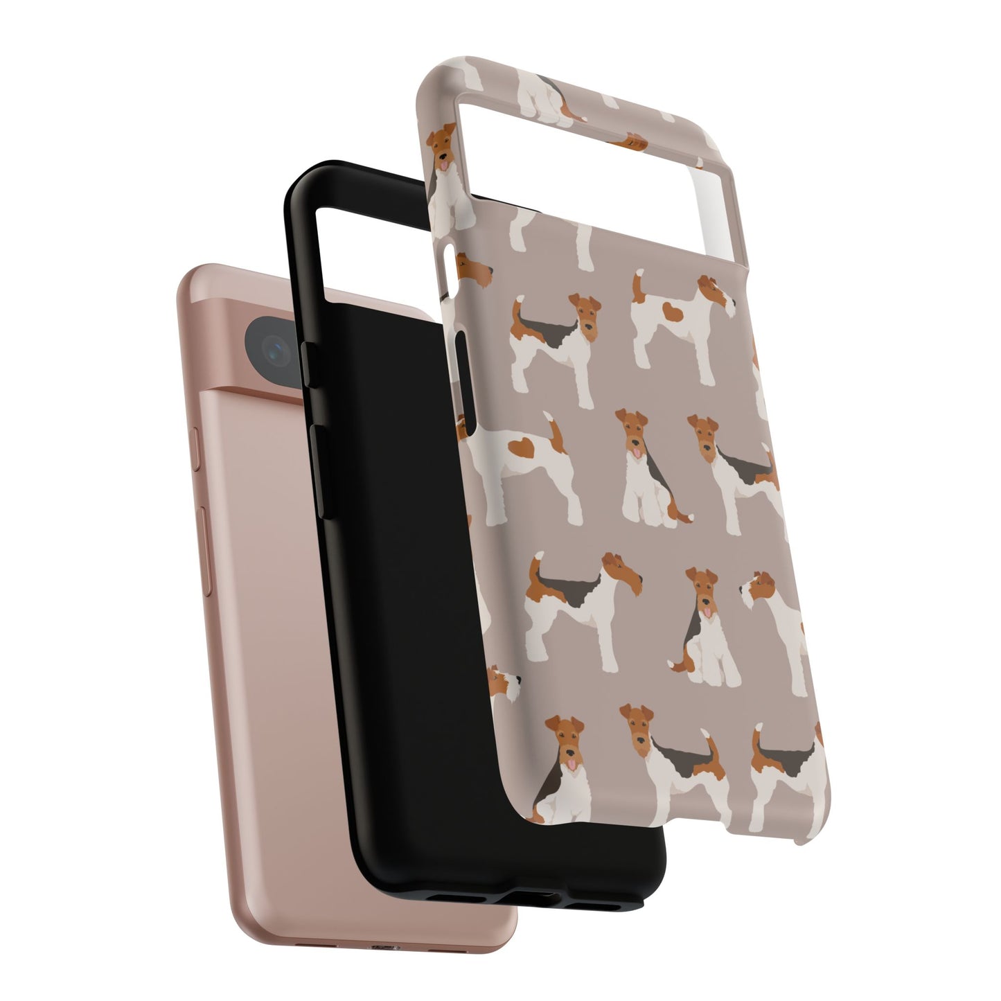 Dog Lover Tough Case - Stylish Phone Case Featuring Playful Fox Terriers