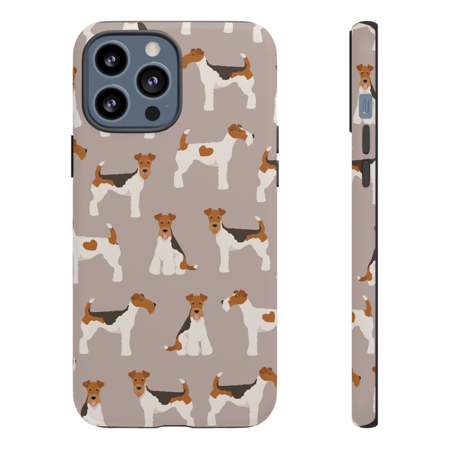 Dog Lover Tough Case - Stylish Phone Case Featuring Playful Fox Terriers