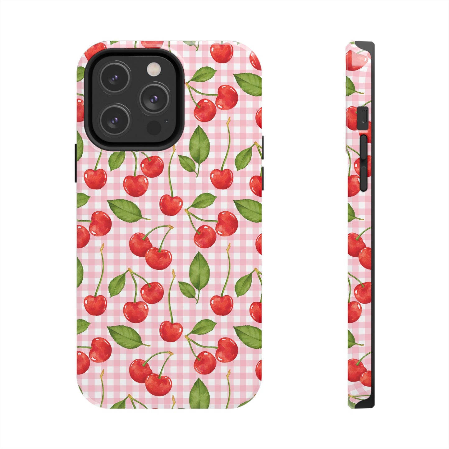 Cherry-Pattern Tough Phone Case - Cute & Durable Protective Case