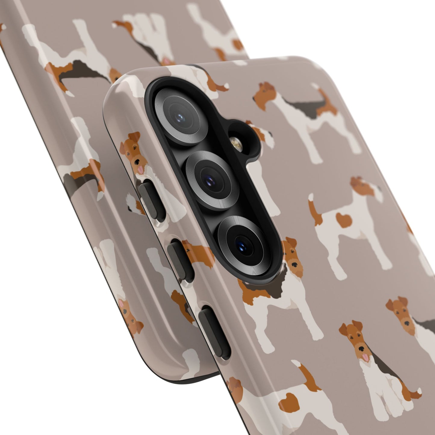 Dog Lover Tough Case - Stylish Phone Case Featuring Playful Fox Terriers